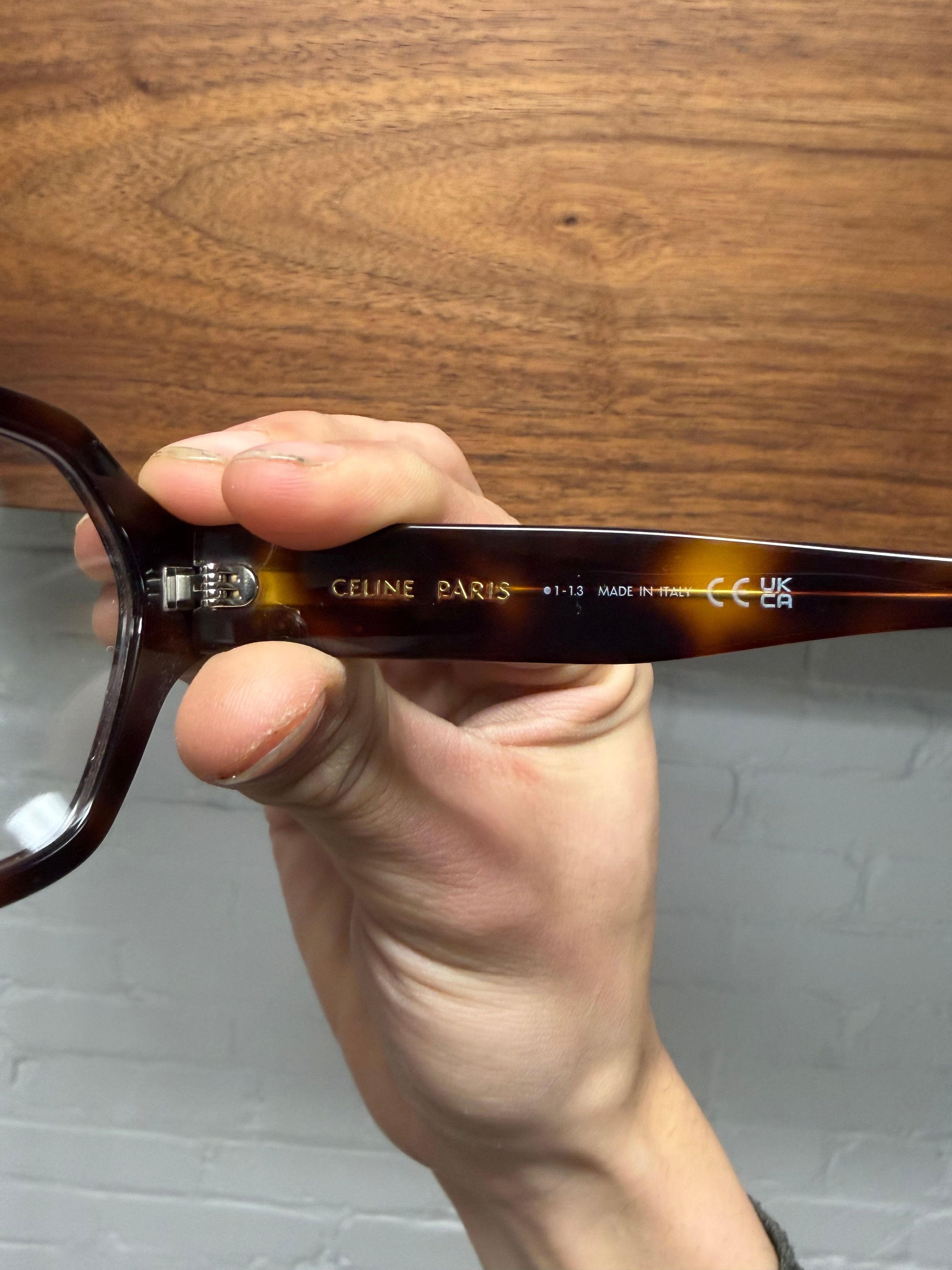 Celine Celine ‘CL50134F’ Tortoiseshell Brown Rounded Optical Glasses Size ONE SIZE - 6 Thumbnail