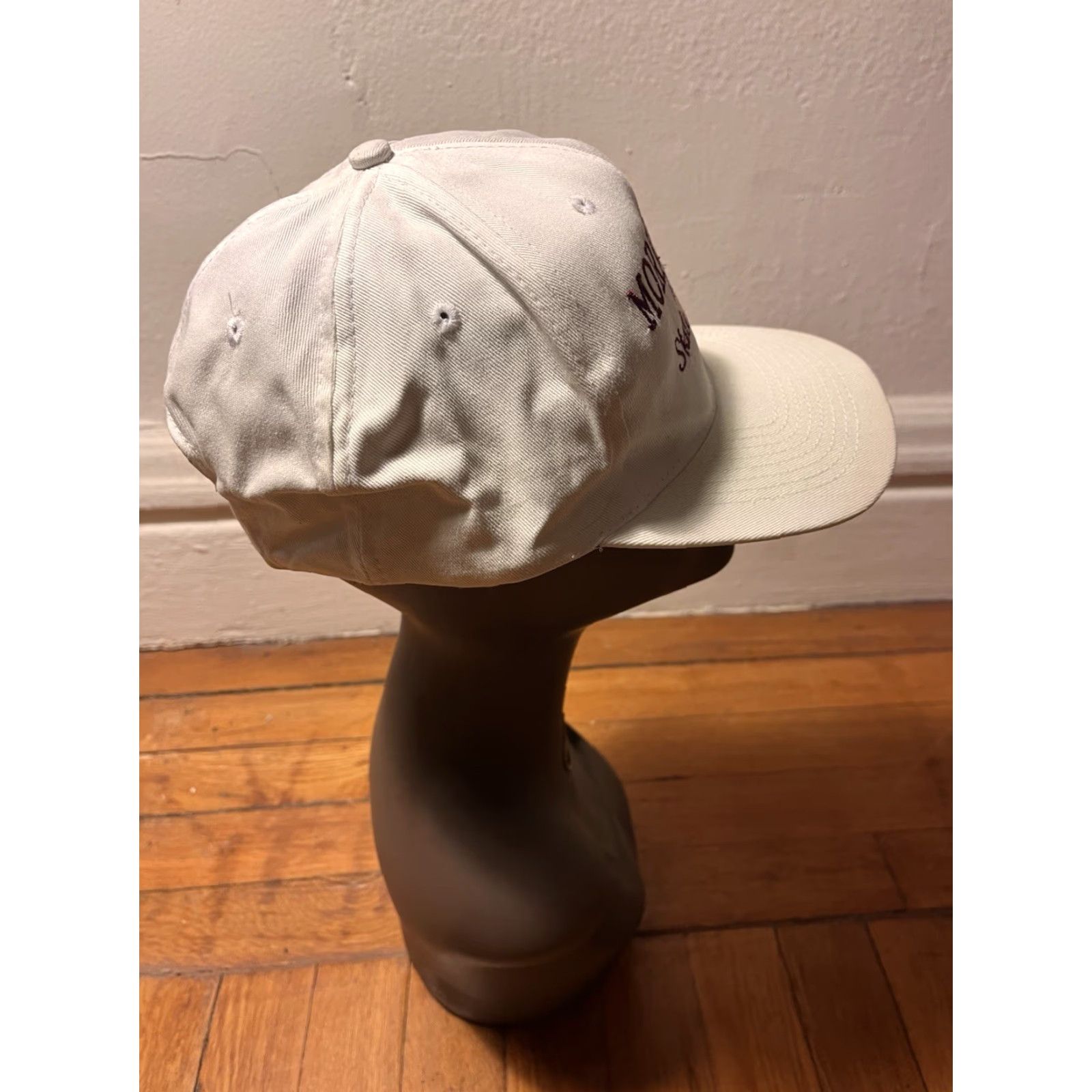 Vintage VINTAGE Morristown New Jersey Track State Champs Snapback Hat White 90s T.I. Snapback Men One Size Adjustable Caps/Hat (adjust as needed) Size US M / EU 48-50 / 2 - 3 Thumbnail