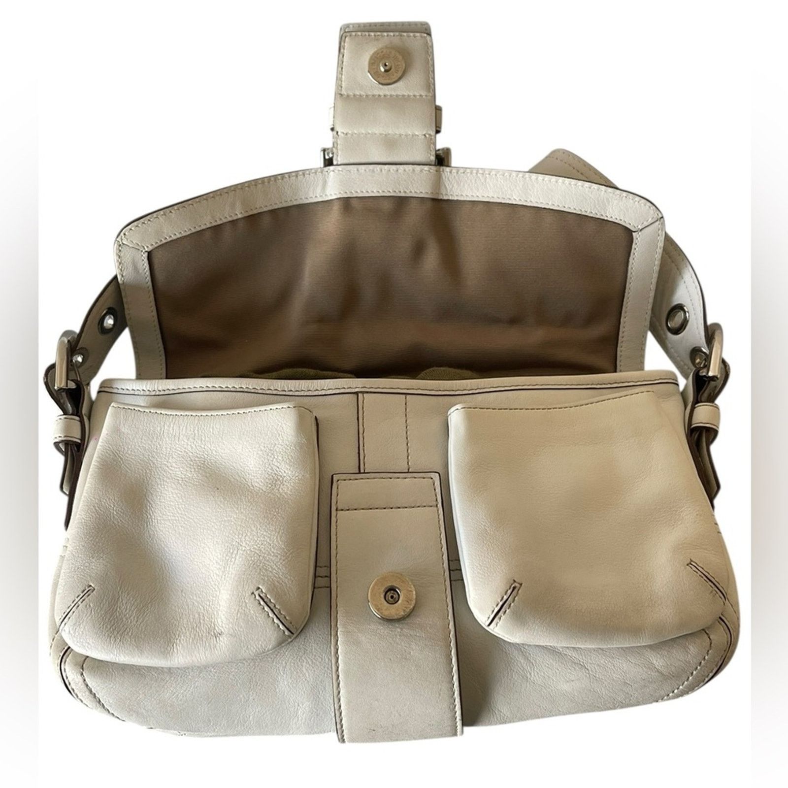 Coach Coach Soho Shoulder bag Handbag #9434 White Leather Y2K Size ONE SIZE - 7 Thumbnail