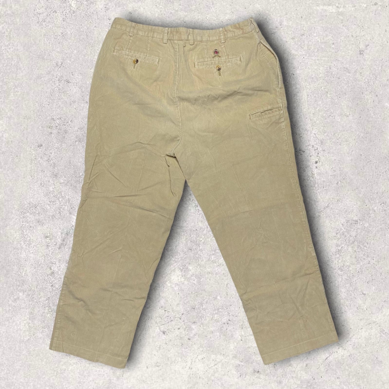 Image of Crazy Vintage Y2K Tommy Hilfiger Corduroy Pants Relaxed Tan, Men's (Size 38)