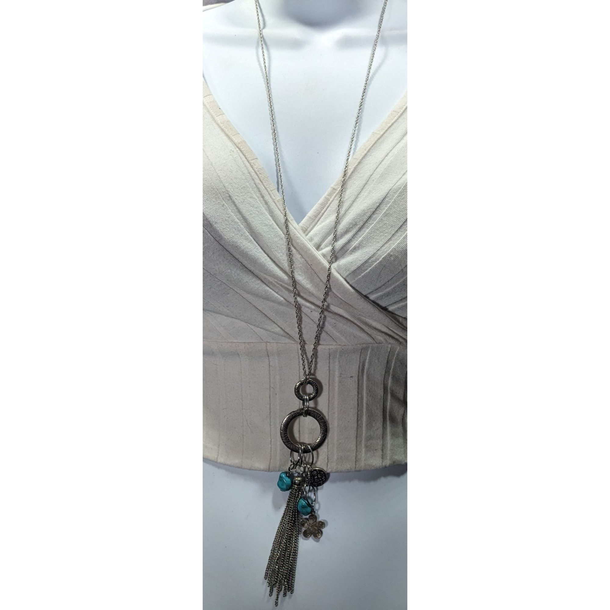 Other Bohemian Floral Tassel Cluster Charm Pendant Necklace Size ONE SIZE - 4 Thumbnail