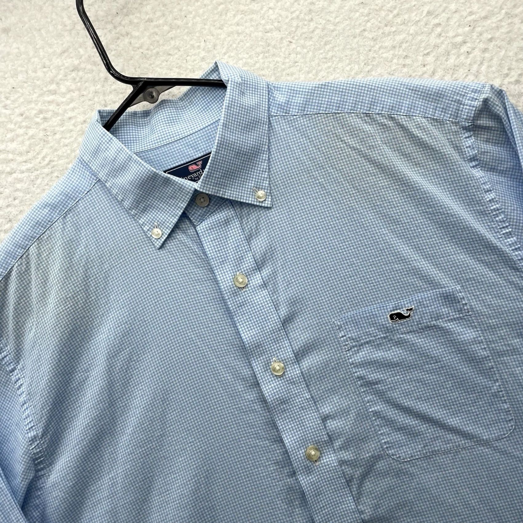 Vineyard Vines VINTAGE Vineyard Vines Tucker Shirt Mens Large L Classic Fit Blue White Gingham Check Size US L / EU 52-54 / 3 - 2 Thumbnail