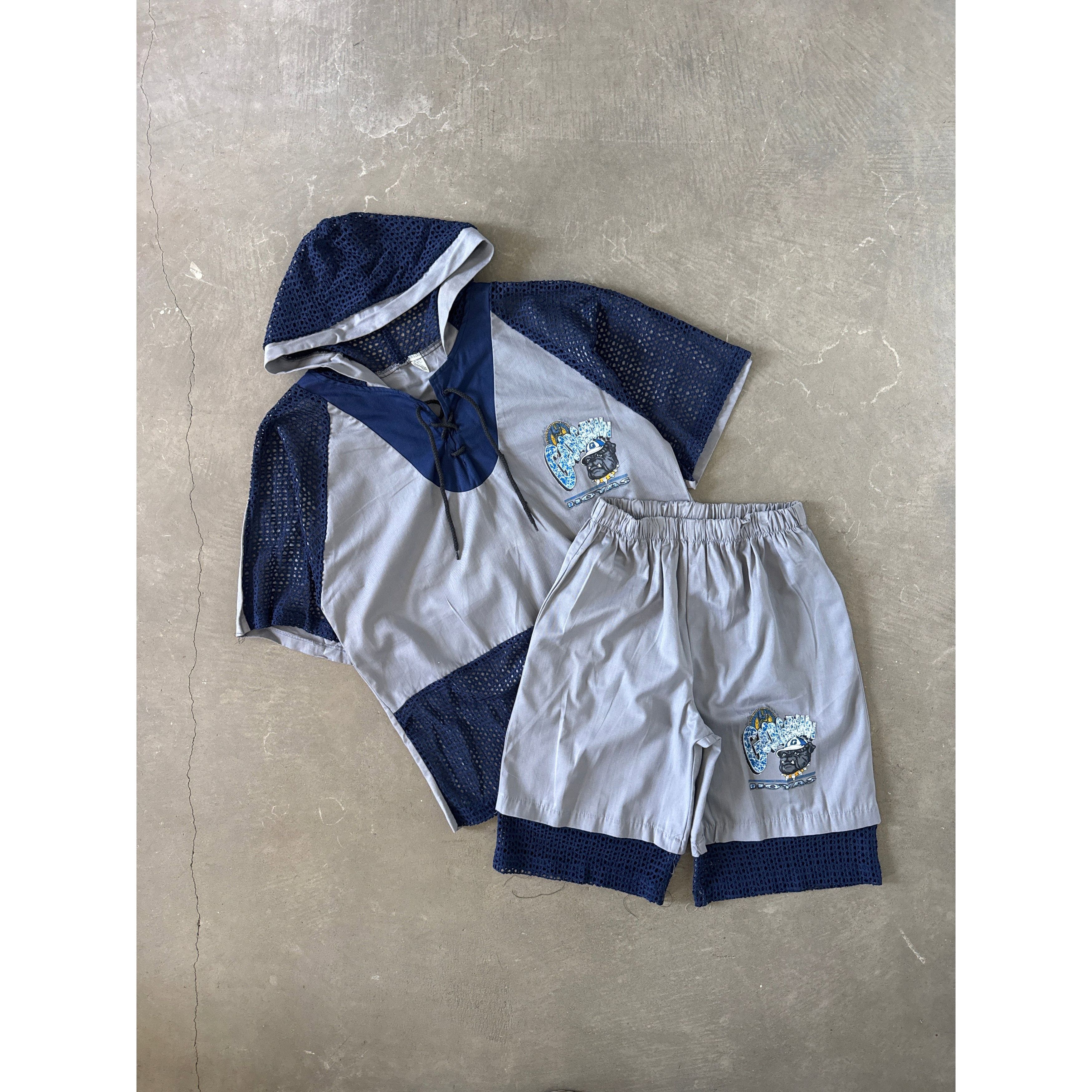 Vintage Vintage 90s Dallas Cowboys Hoodied Tee Shorts Set Size US M / EU 48-50 / 2 - 1 Thumbnail