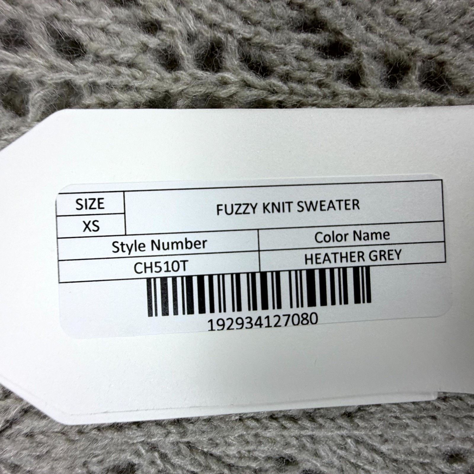 English Factory English Factory Fuzzy Knit Sweater XS Heather Gray Eyelet Size XS / US 0-2 / IT 36-38 - 7 Thumbnail