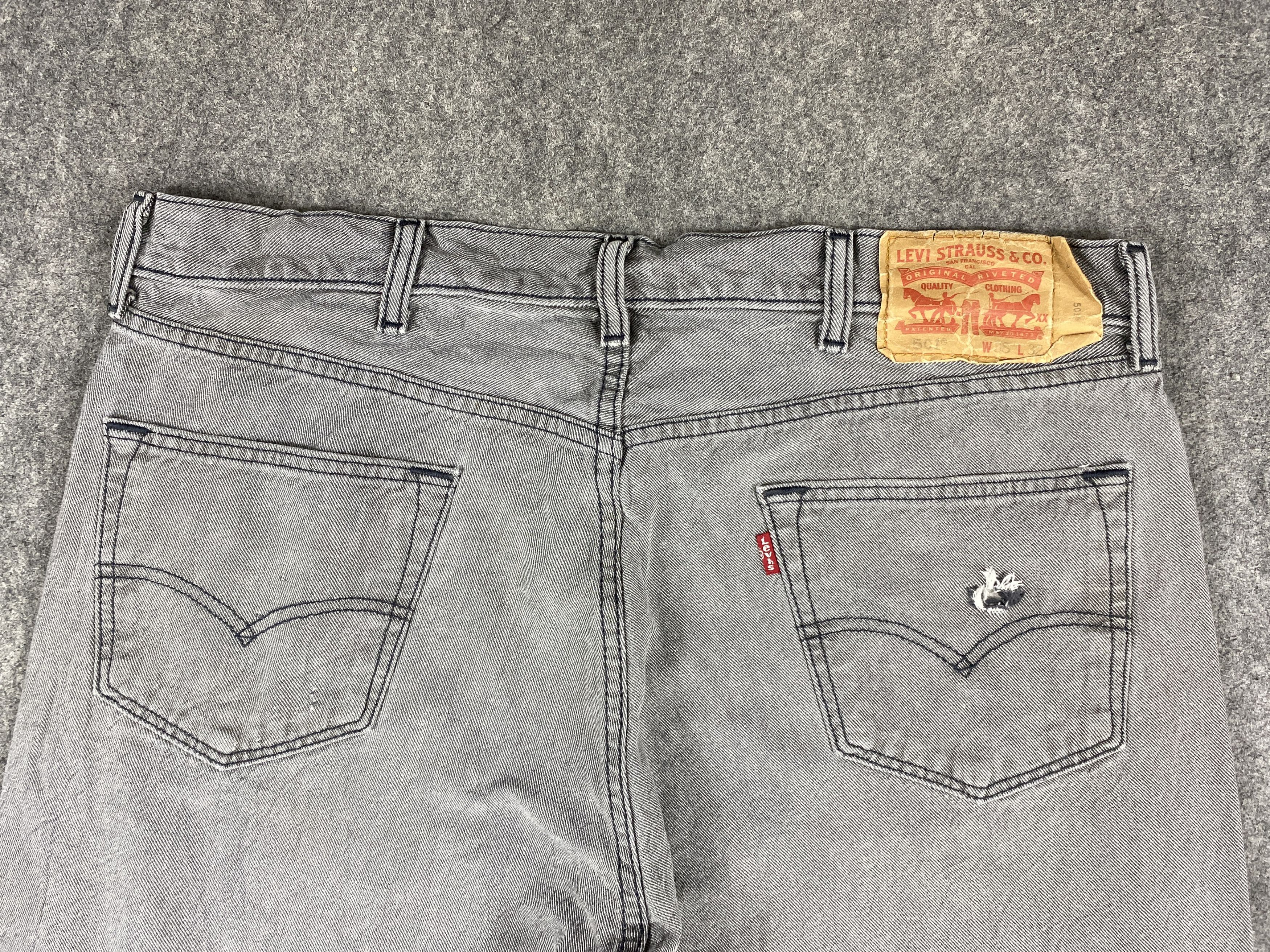 Japanese Brand Light Grey Vintage Levi's 501 Jeans 36x29 Denim JN1636 Size US 36 / EU 52 - 4 Thumbnail