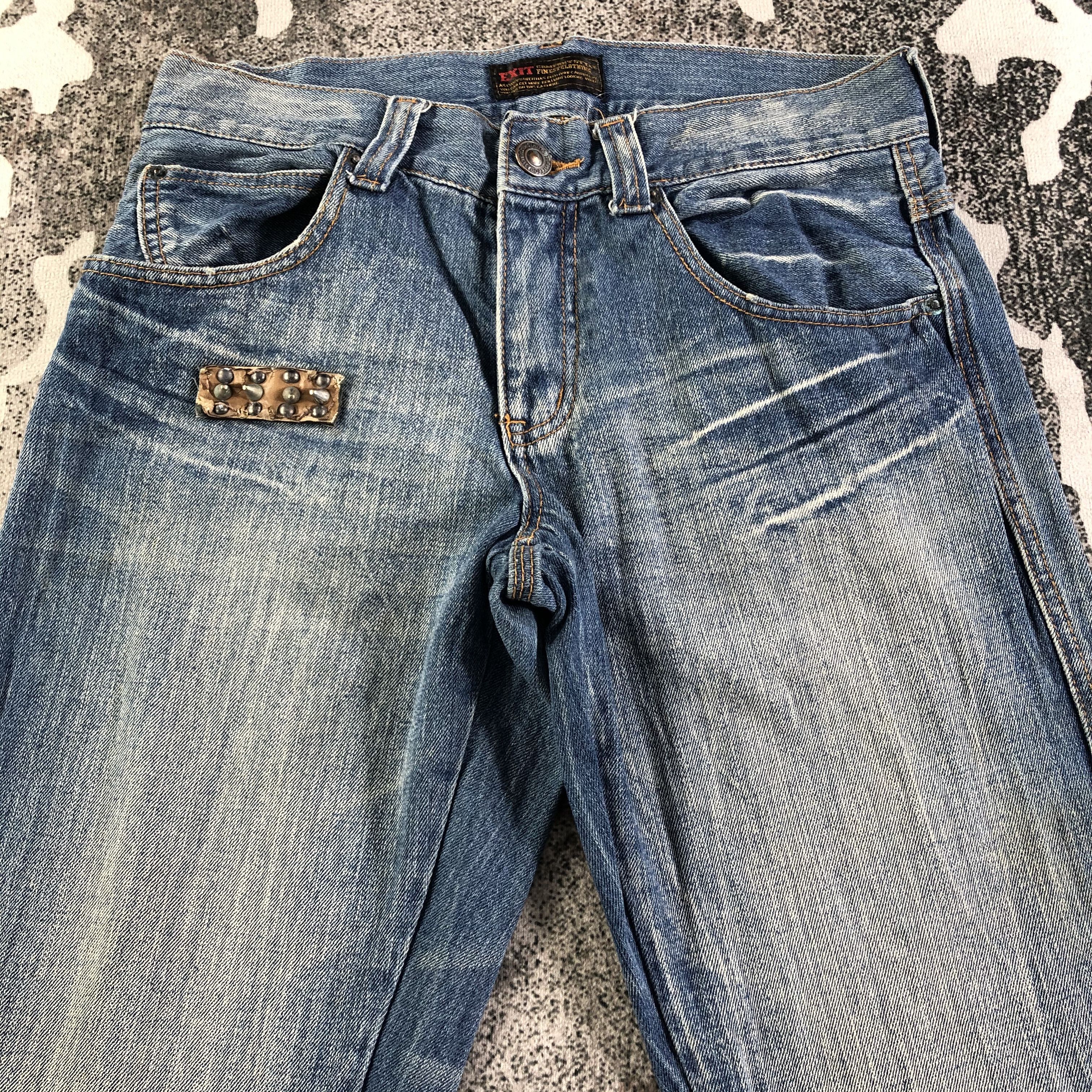 Japanese Brand Vintage Japanese Punk Jeans Spike Denim KJ2564 Size US 31 - 3 Thumbnail