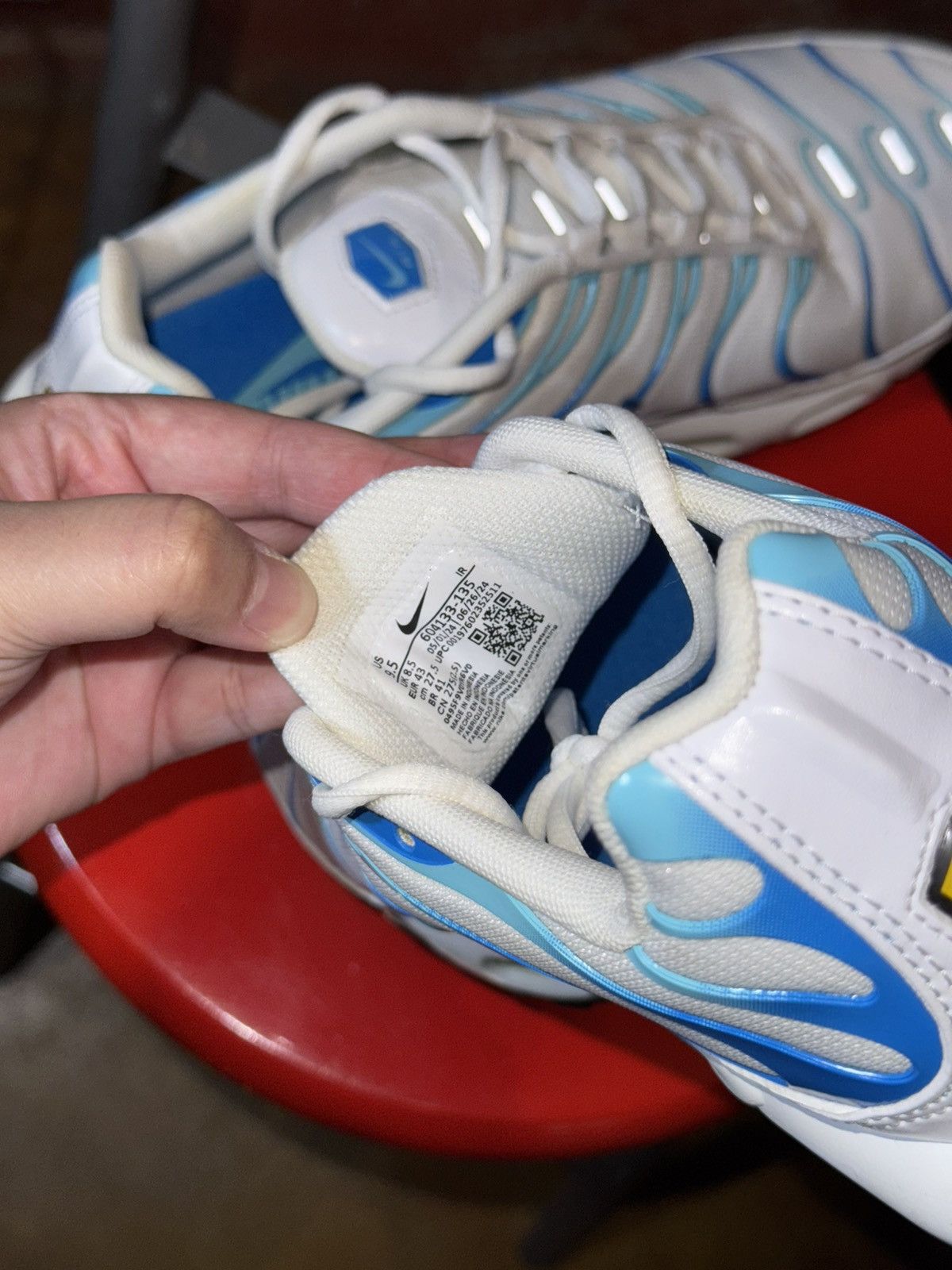 Nike Nike Air Max Plus TN White Polarised Blue Shoes Size US 9 / EU 42 - 7 Thumbnail