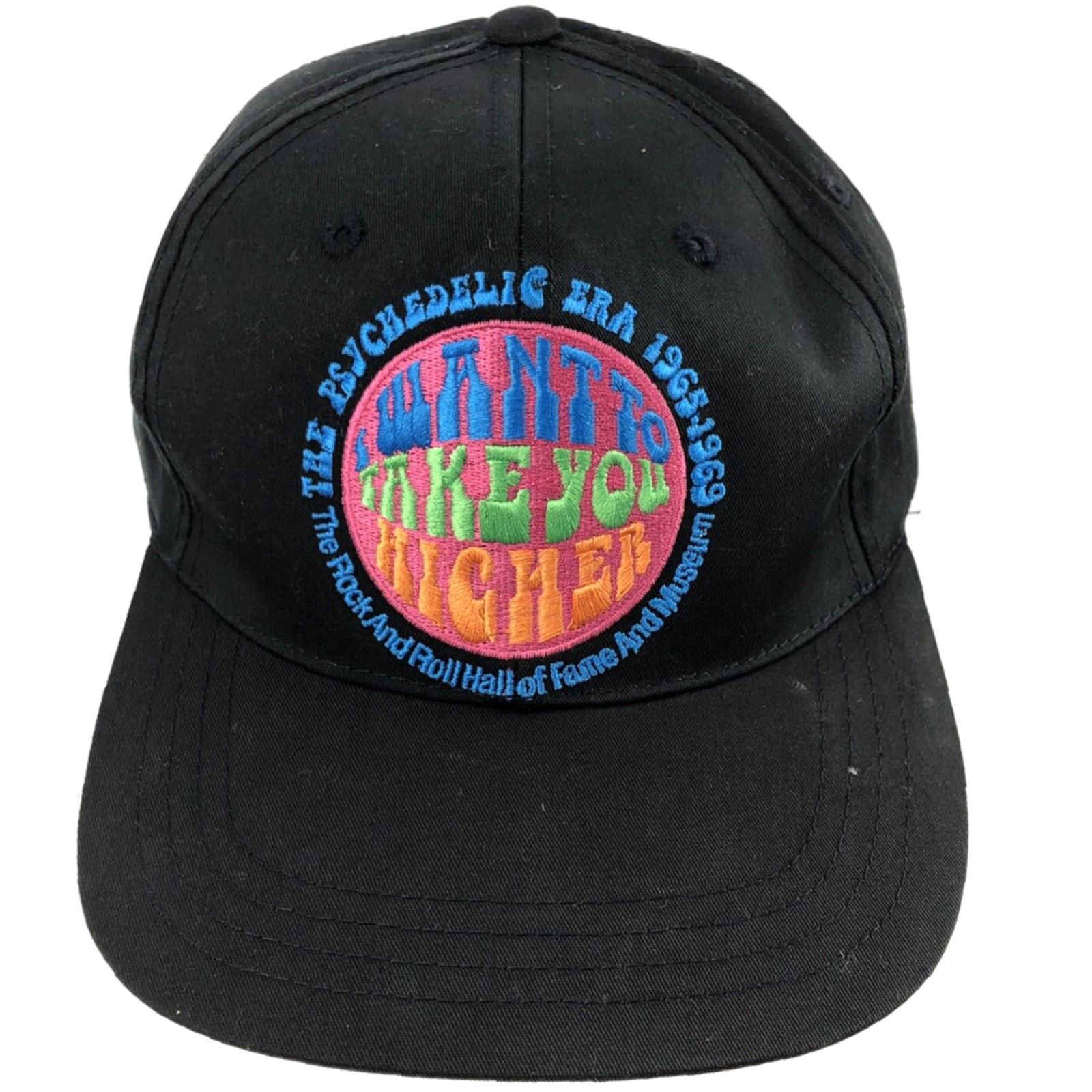 Vintage VINTAGE Creative Design Hat Cap Baseball Cap Adjustable Black 80s 90s Rock Hip Hop Retro USA Logo Mens Cap Snap Back Size ONE SIZE - 2 Thumbnail