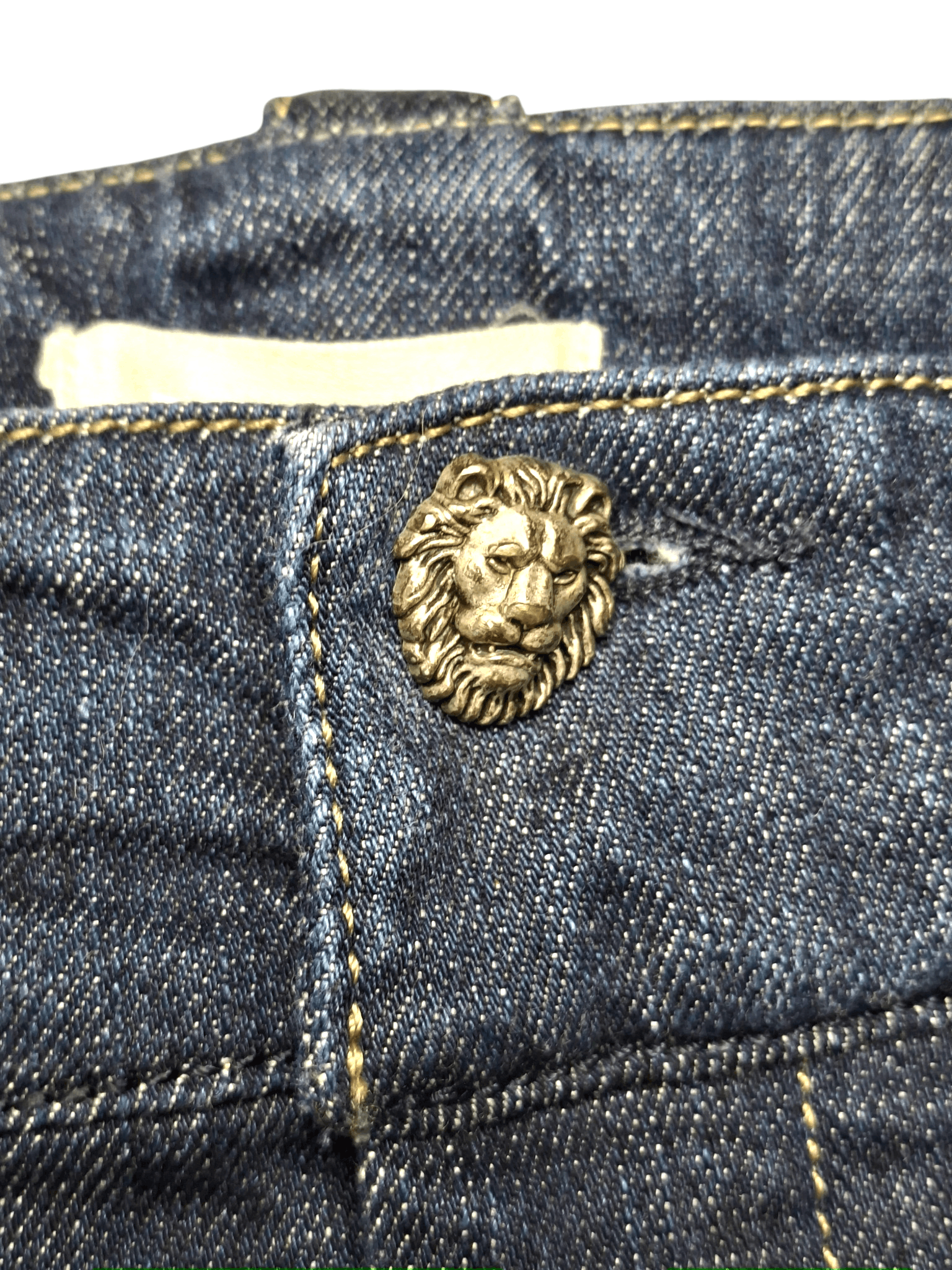 Diesel DIESEL Denim Skirt Blue Mini Midi Lion Head Button Y2K Size 30" / US 8 / IT 44 - 3 Thumbnail