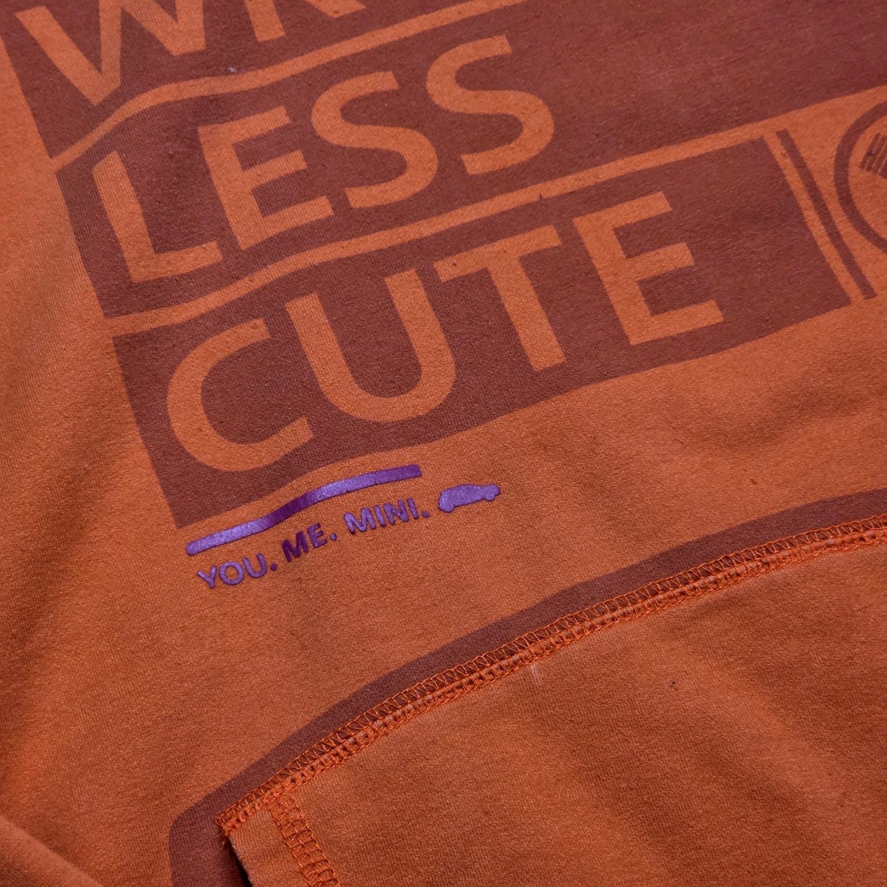 Pinko Mini Cooper Hoodie Orange Pink Large More Room Less Cute You. Me. Mini. Size L / US 10 / IT 46 - 7 Thumbnail