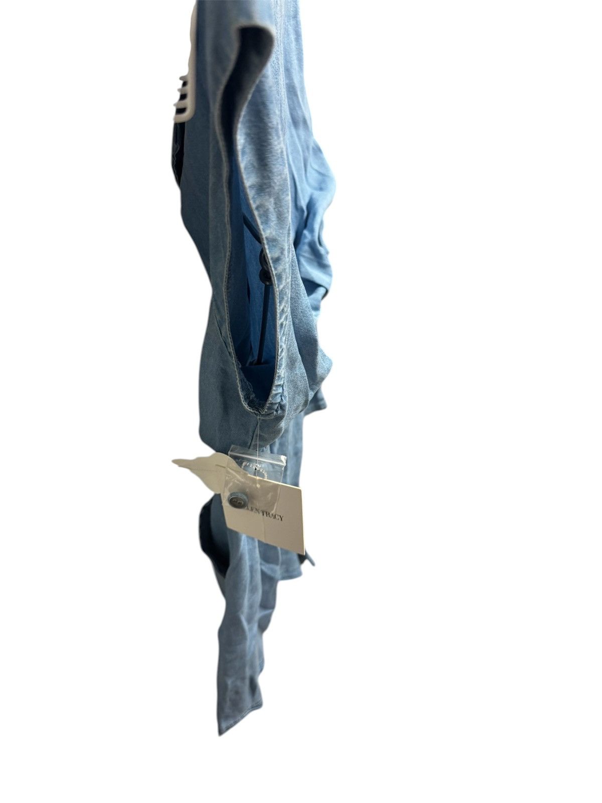 Ellen Tracy Ellen Tracy Denim Romper Jumpsuit Shorts Medium Blue Elastic Size M / US 6-8 / IT 42-44 - 5 Thumbnail