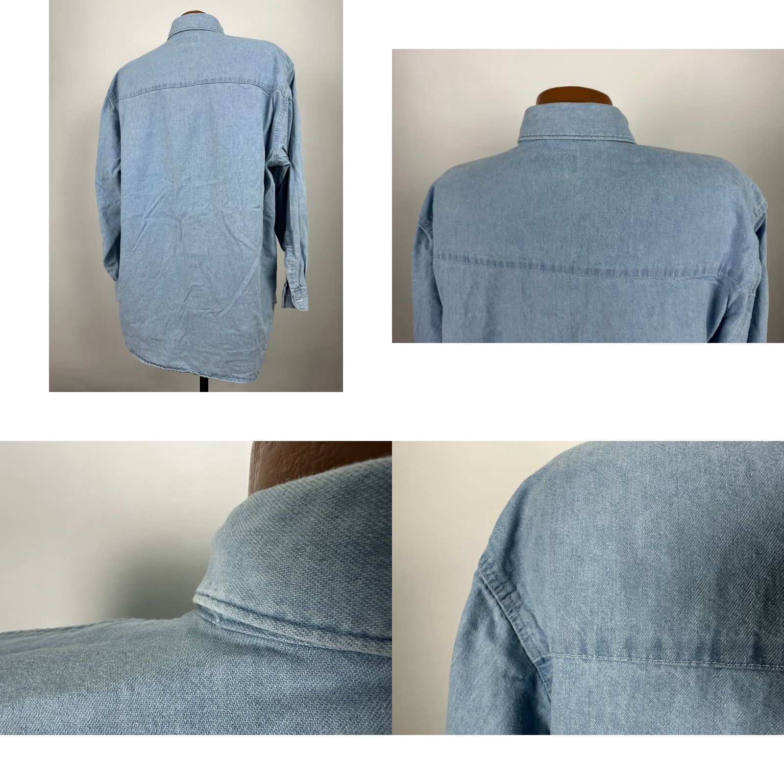 Denime VINTAGE Three River Denim Shirt Mens XL Oversized Button-Up Collared Blue 2000s Y2K Hipster Casual Business Size US XL / EU 56 / 4 - 8 Thumbnail