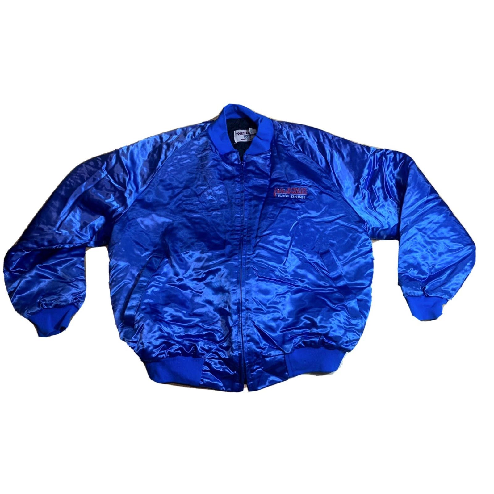 Express VINTAGE Westark Satin Puffer Jacket Adult Large Blue 90s Mens Size US L / EU 52-54 / 3 - 3 Thumbnail