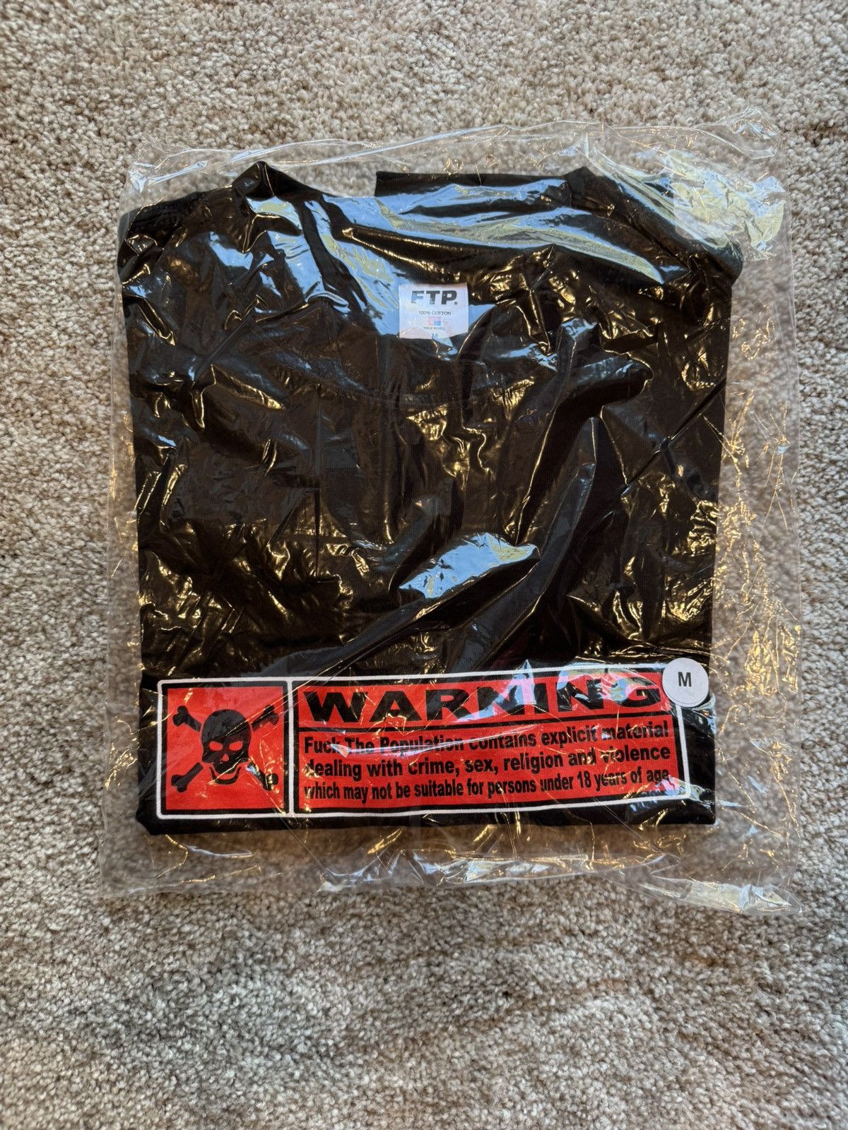 Fuck The Population FTP WARNING TEE (BLACK) Size US M / EU 48-50 / 2 - 1 Thumbnail