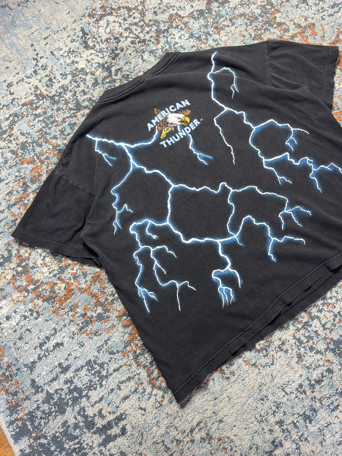 Vintage Vintage 90s American Thunder all over print graphic tee Size US XL / EU 56 / 4 - 4 Thumbnail