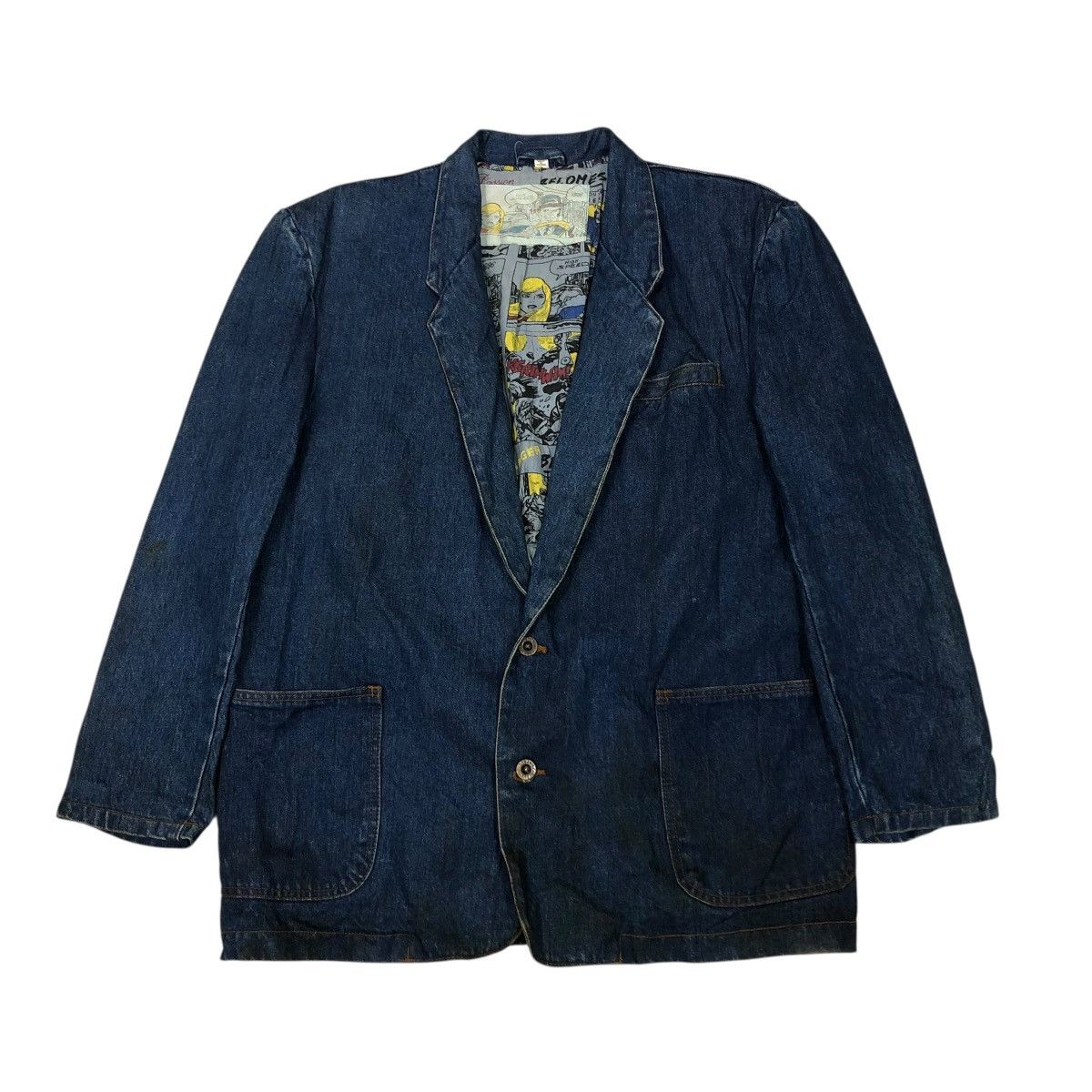 Hysteric Glamour 🔥VINTAGE CHORE WORK DENIM JACKET CARTOON BLANKET 1996 Size US M / EU 48-50 / 2 - 2 Thumbnail