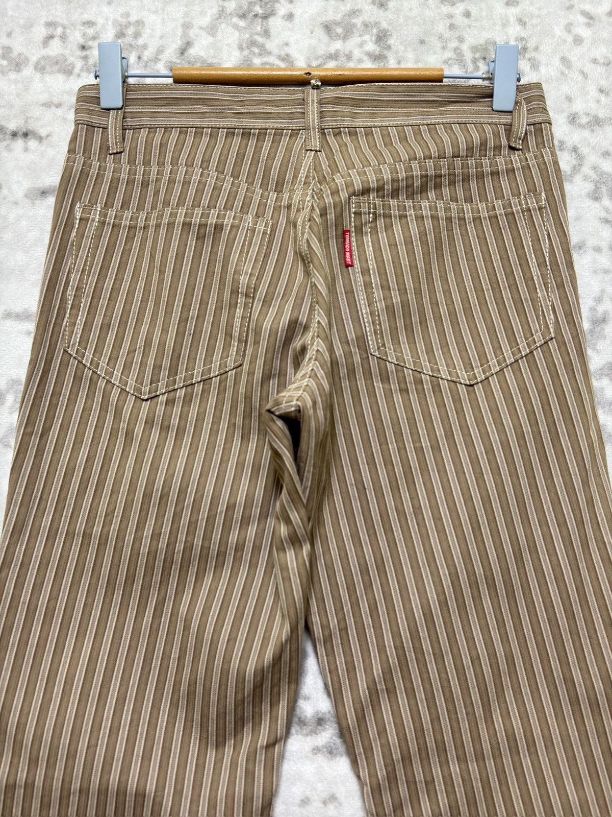 Tornado Mart Tornado Mart Y2K Pinstripe Flared Pants Japanese Archive Size US 28 / EU 44 - 8 Thumbnail