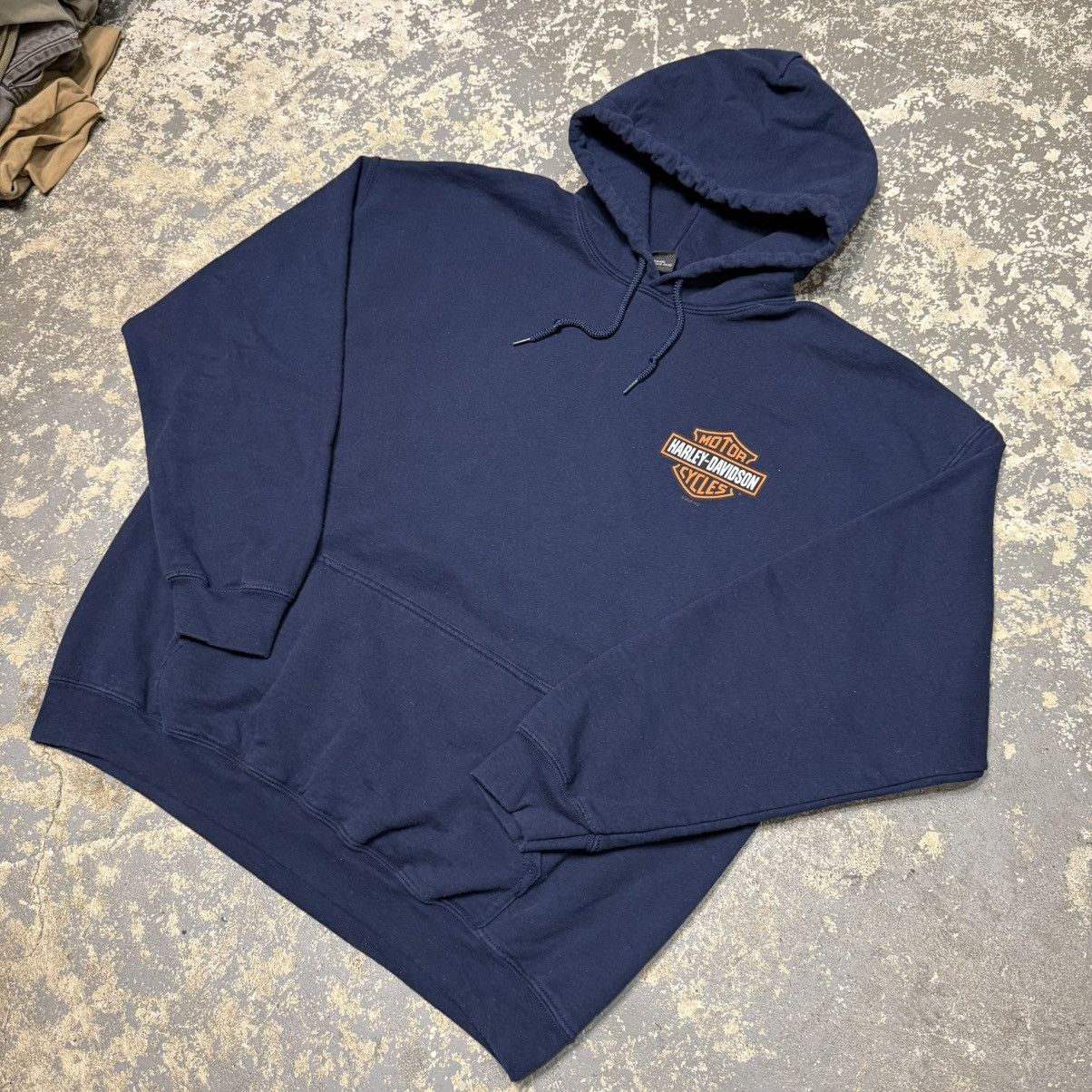 Harley Davidson Vintage Harley Davidson Orlando Navy Hoodie Sweatshirt Size US XL / EU 56 / 4 - 2 Thumbnail