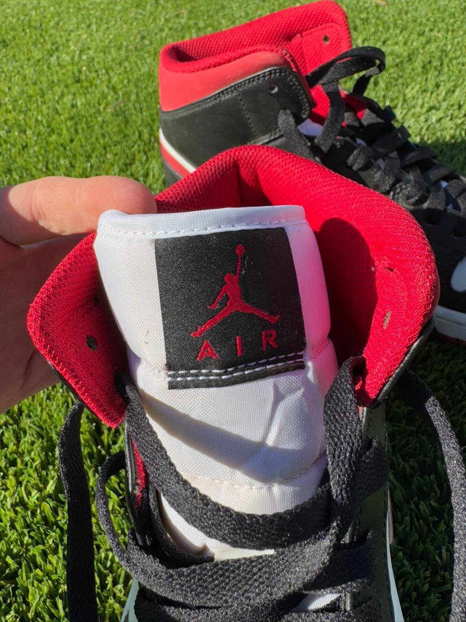 Jordan Brand × Nike Nike Air Jordan 1 Mid Gym Red Black White Sneakers Size US 9.5 / EU 42-43 - 5 Thumbnail