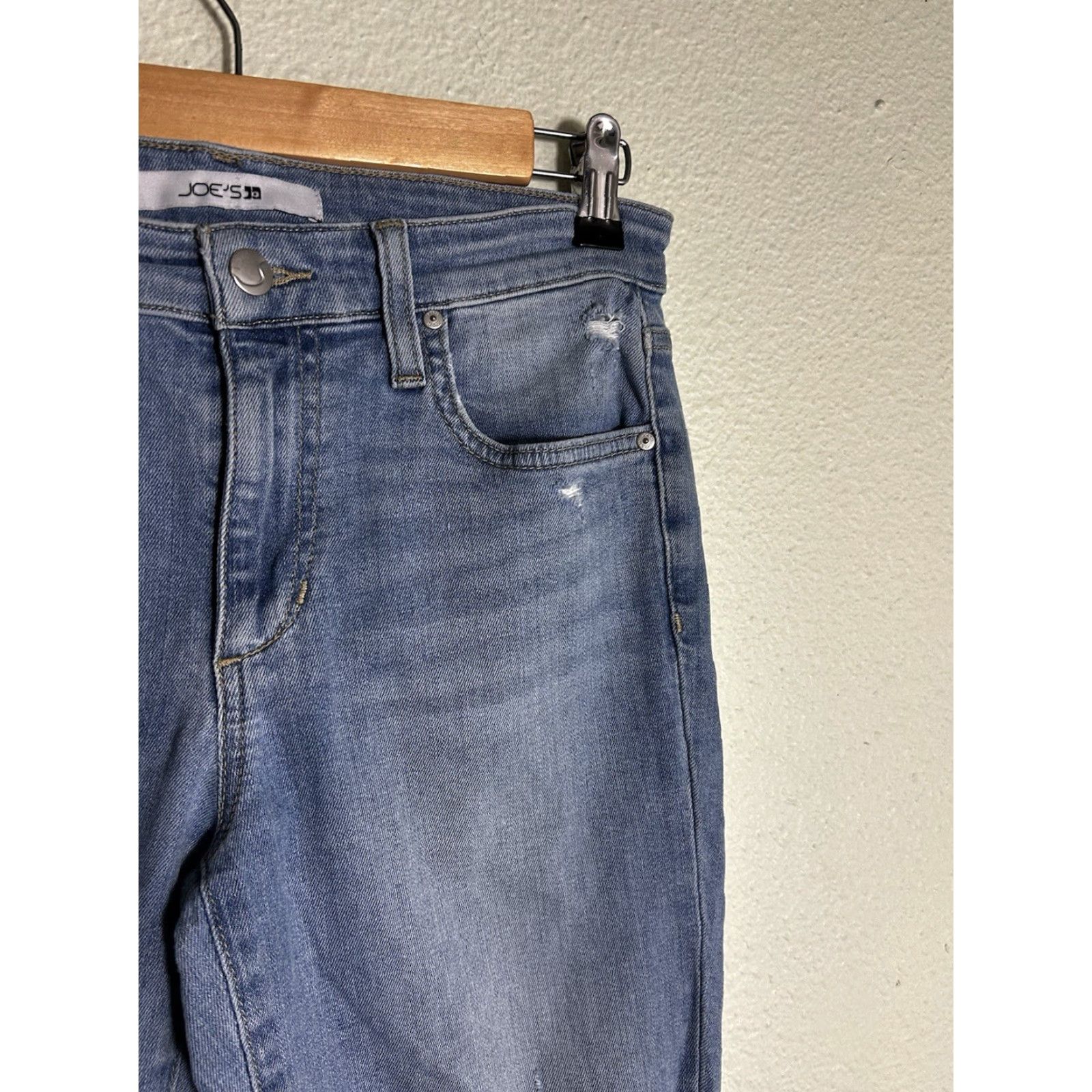 Vintage joes jeans Womens Slim Ankle 25 Light Wash Distressed Jeans 25x29 Womens Size 42" / US 20 - 5 Thumbnail