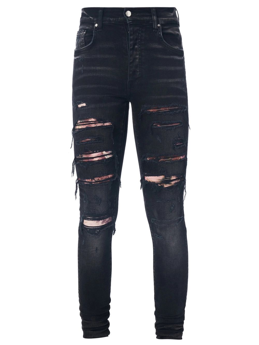 Amiri o1mle0426 Tie Dye Bandana Thrasher Jeans in Aged Black Size US 33 - 5 Thumbnail