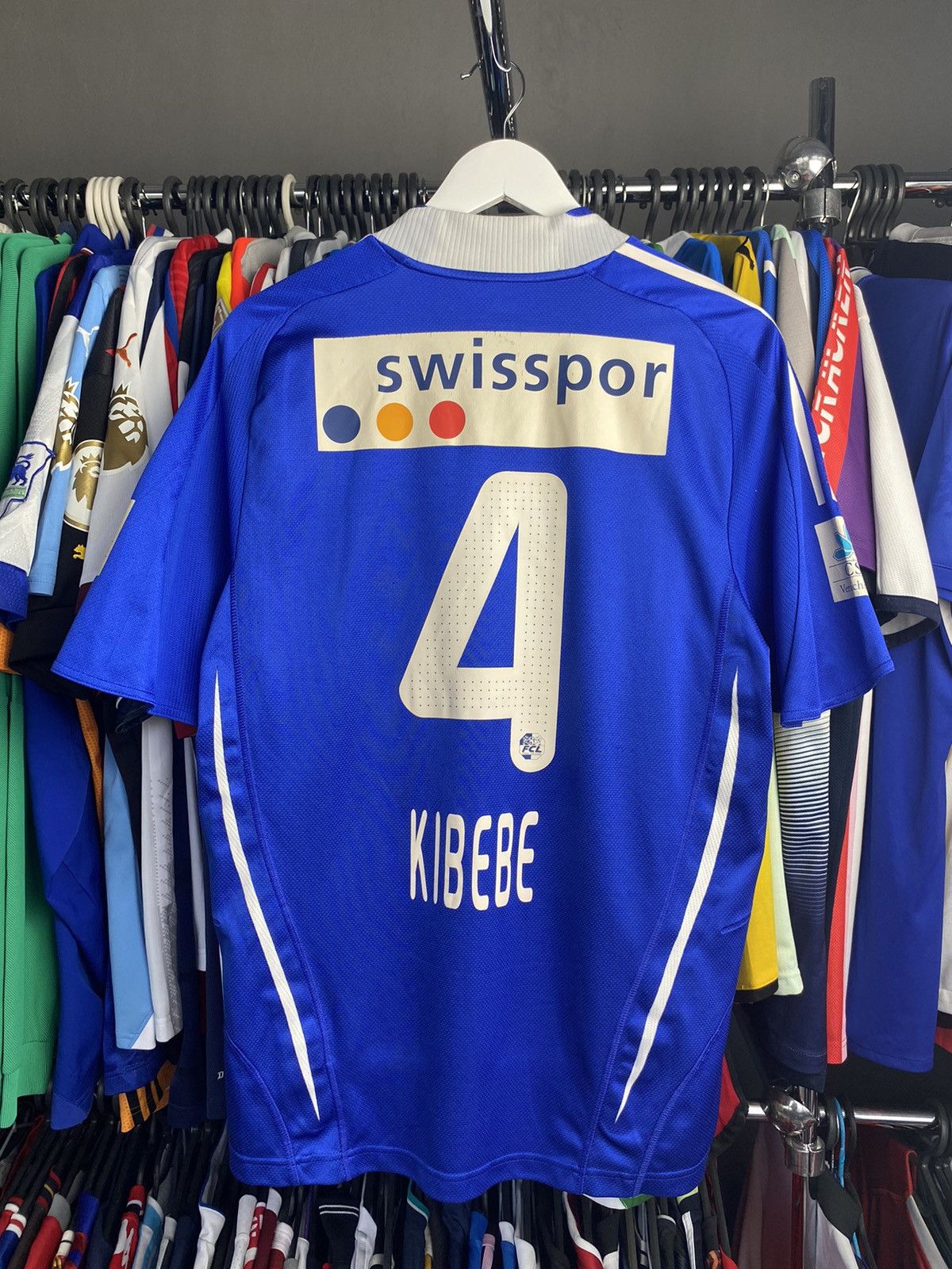 Adidas 2008/09 ADIDAS LUZERN #4 KIBEBS SOCCER FOOTBALL JERSEY SHIRT Size US L / EU 52-54 / 3 - 2 Thumbnail