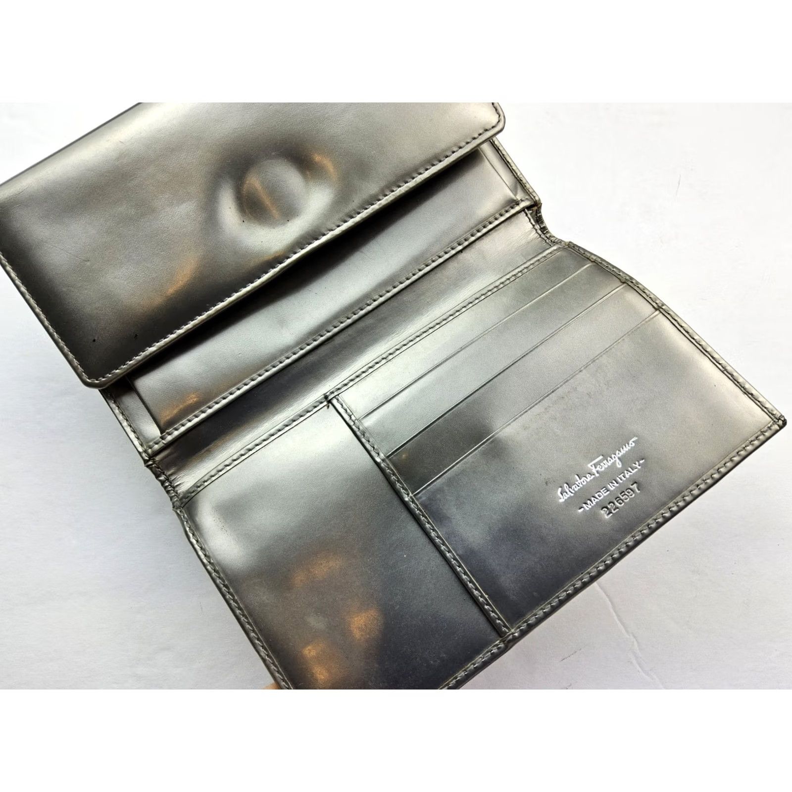 Salvatore Ferragamo Salvatore Ferragamo Wallet Silver Metallic Folding Women Size ONE SIZE - 7 Thumbnail