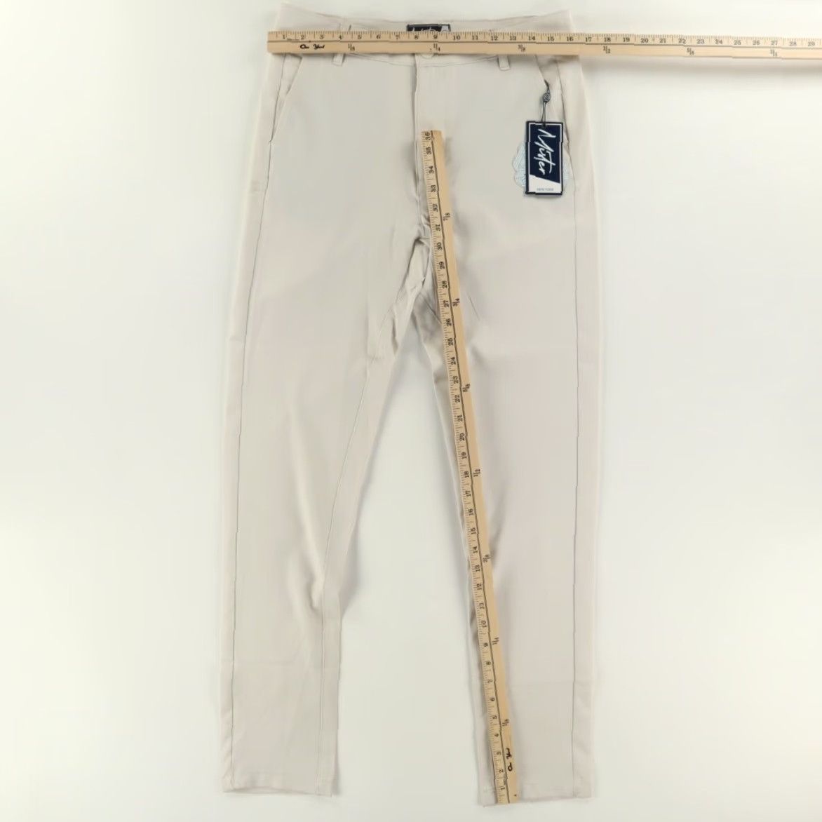 Vintage Mister Technical Polyester Microfiber Chino Pants Tan Men's 32 Size US 32 / EU 48 - 3 Thumbnail