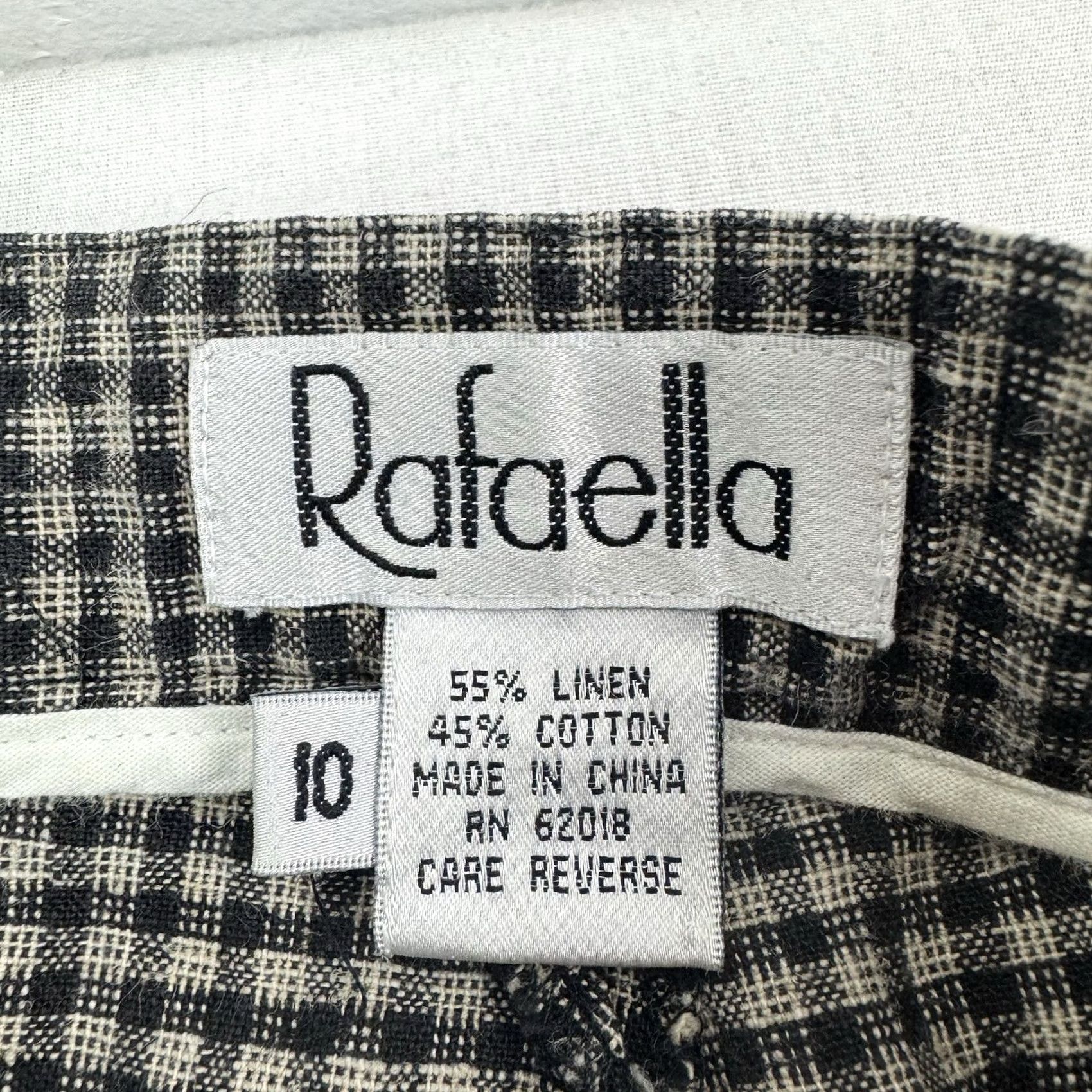 Vintage VINTAGE Rafaella Pants Womens 10 Linen Cotton Plaid Trousers Hipster 80s 90s Size 32" / US 10 / IT 46 - 4 Thumbnail