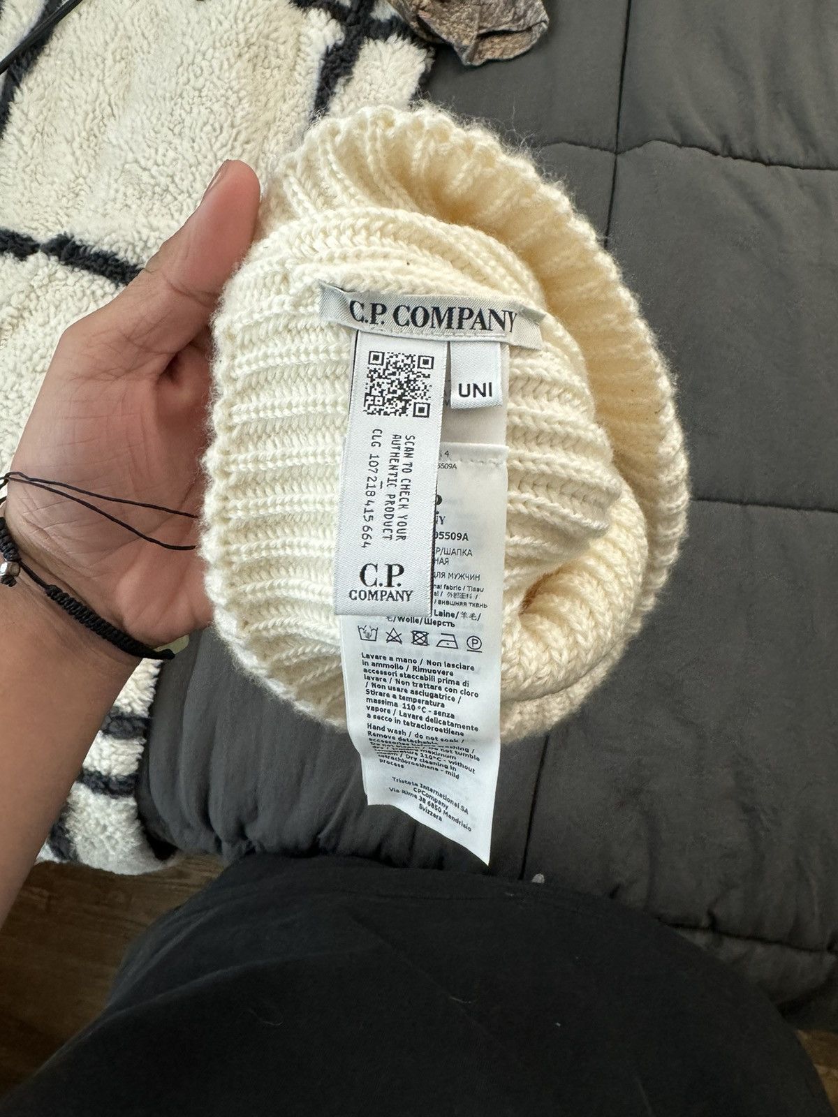 C.P. Company C.P Company Beanie Off-White Size ONE SIZE - 4 Thumbnail