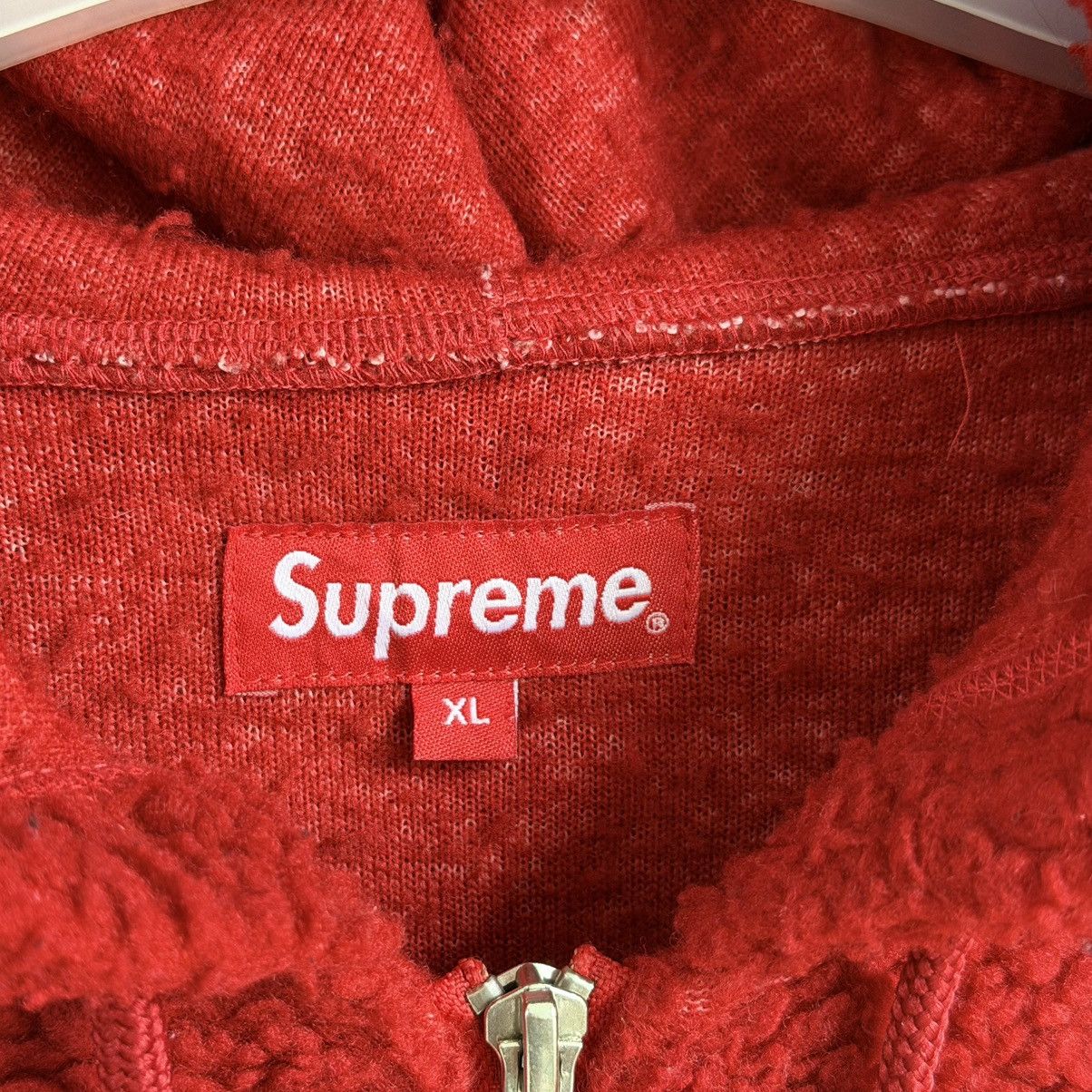Supreme Supreme Deep Pile Sherpa Fleece Quarter-Zip Hoodie Red XL Size US XL / EU 56 / 4 - 11 Thumbnail