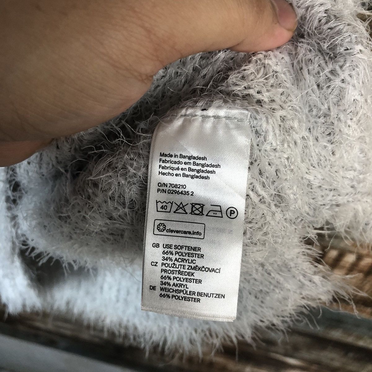 Homespun Knitwear × Japanese Brand DL H&M Grey Mohair shaggy fur Knitwear #C032 Size M / US 6-8 / IT 42-44 - 12 Thumbnail