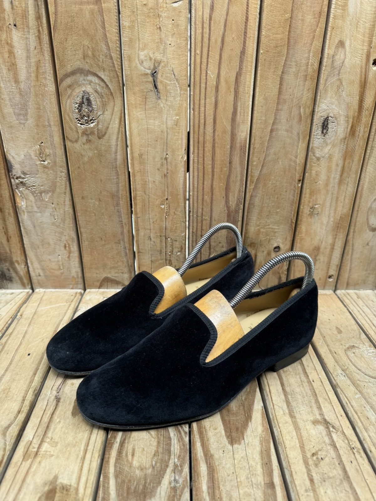 Tricker's Tricker’s black velvet mens pull on loafers UK 7 USA 8 Size US 7 / EU 40 - 1 Thumbnail