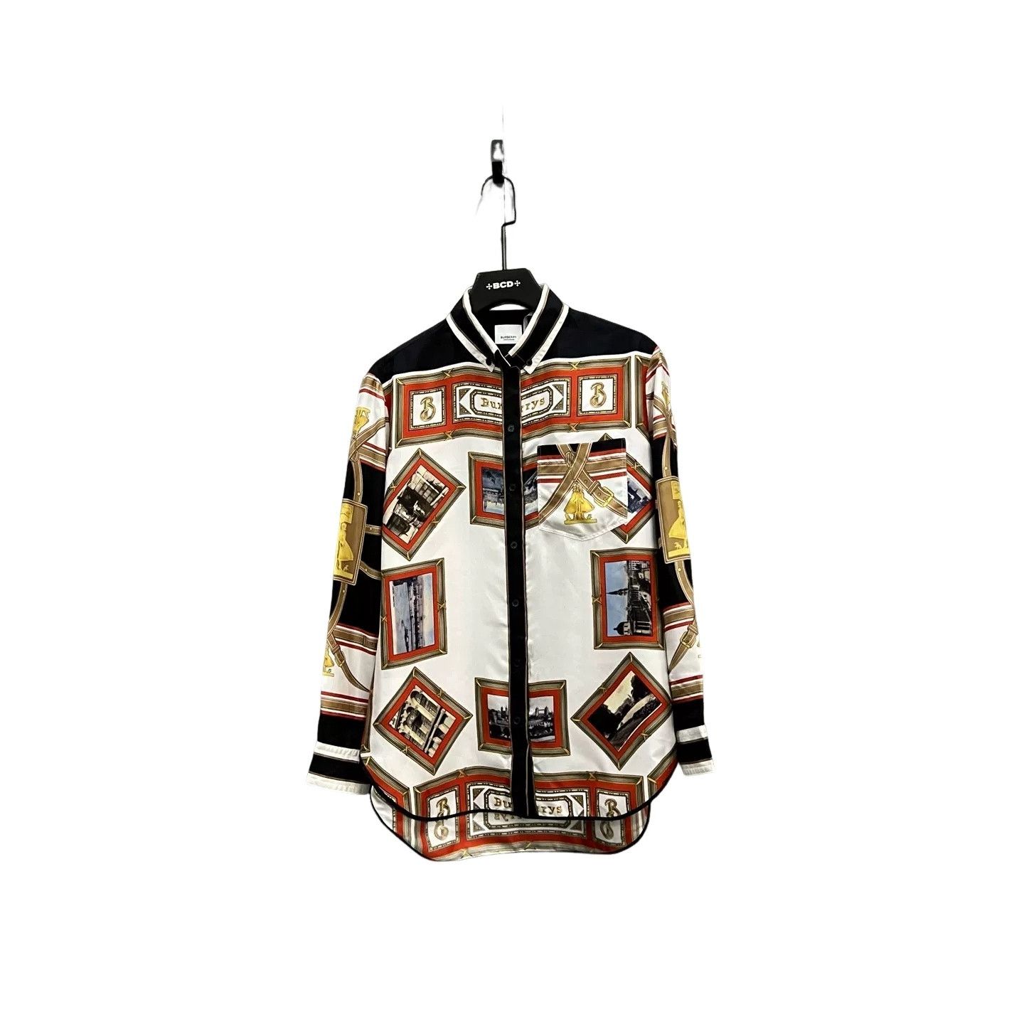 Burberry Burberry Scarf Print Silk Button Up Shirt IT 38 Size XS / US 0-2 / IT 36-38 - 1 Thumbnail