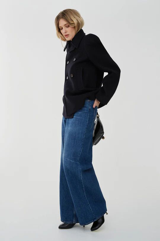 Chloe o1loc1c11125 Iconic Coat in Navy Size L / US 10 / IT 46 - 4 Thumbnail