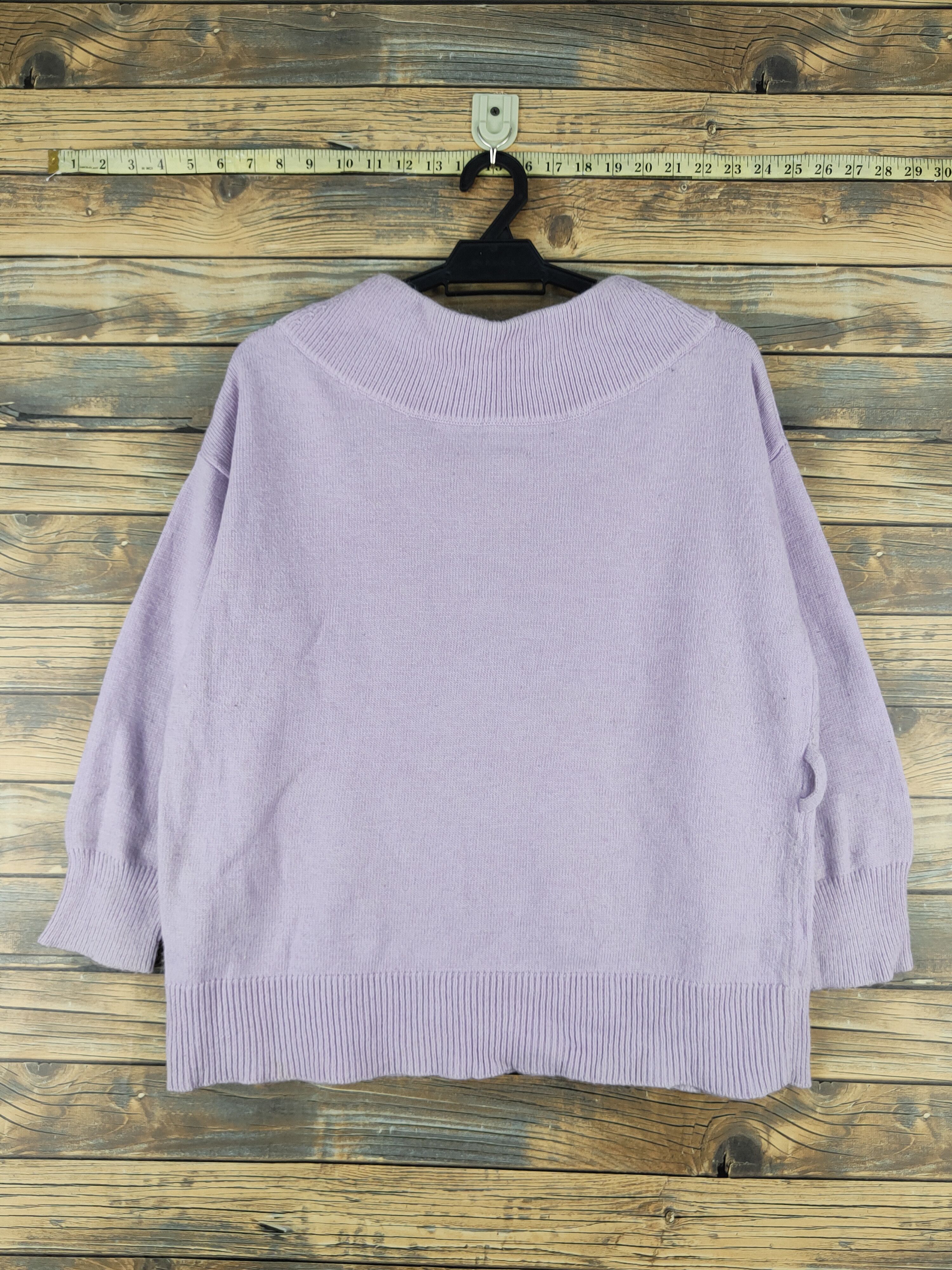 Homespun Knitwear The Virgnia Purple Knitwear Sweatshirts #W1181 Size M / US 6-8 / IT 42-44 - 7 Thumbnail