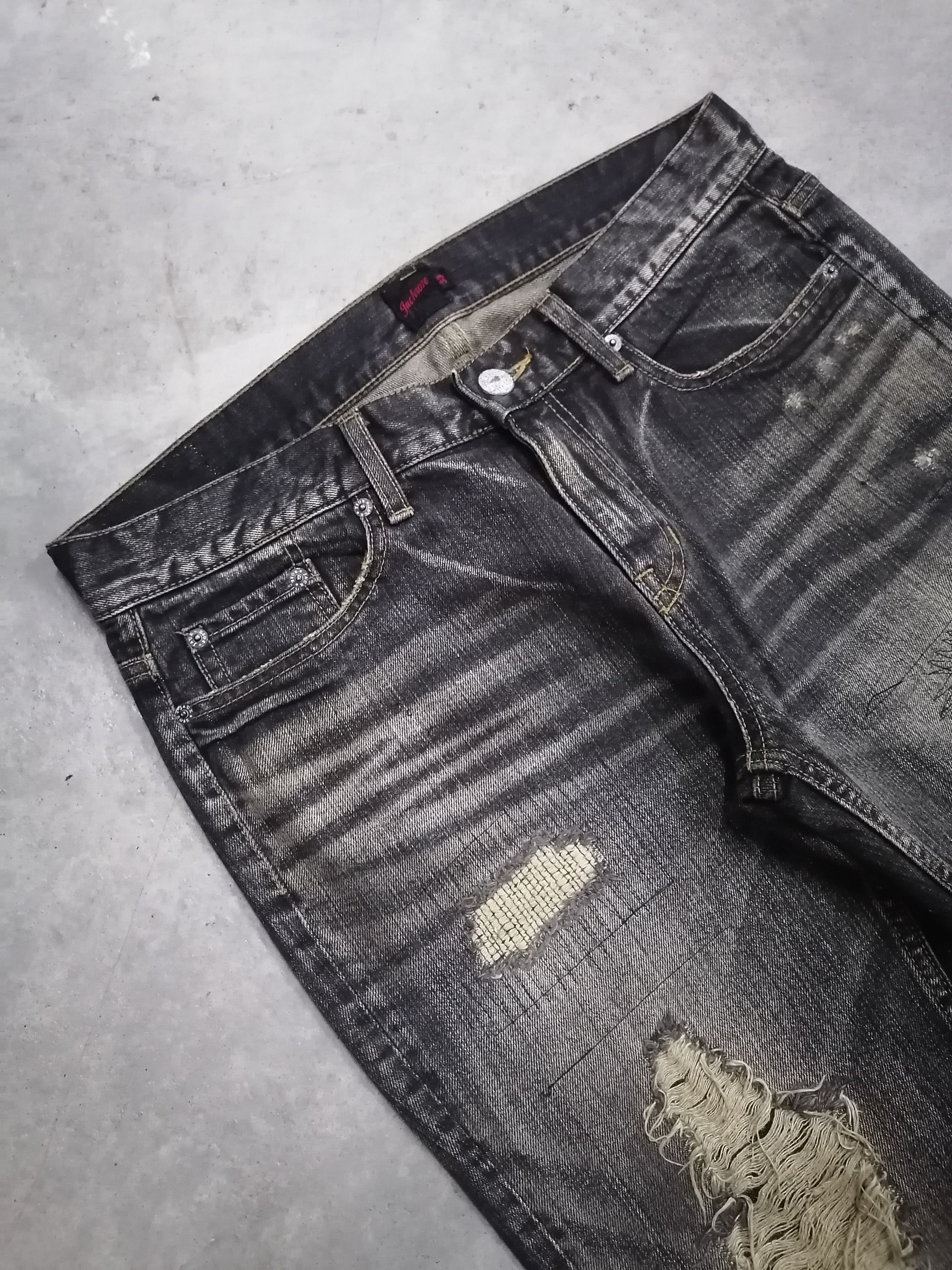 Japanese Brand Jackrose Japan Distressed Erd Denim Pants Size US 33 - 5 Thumbnail