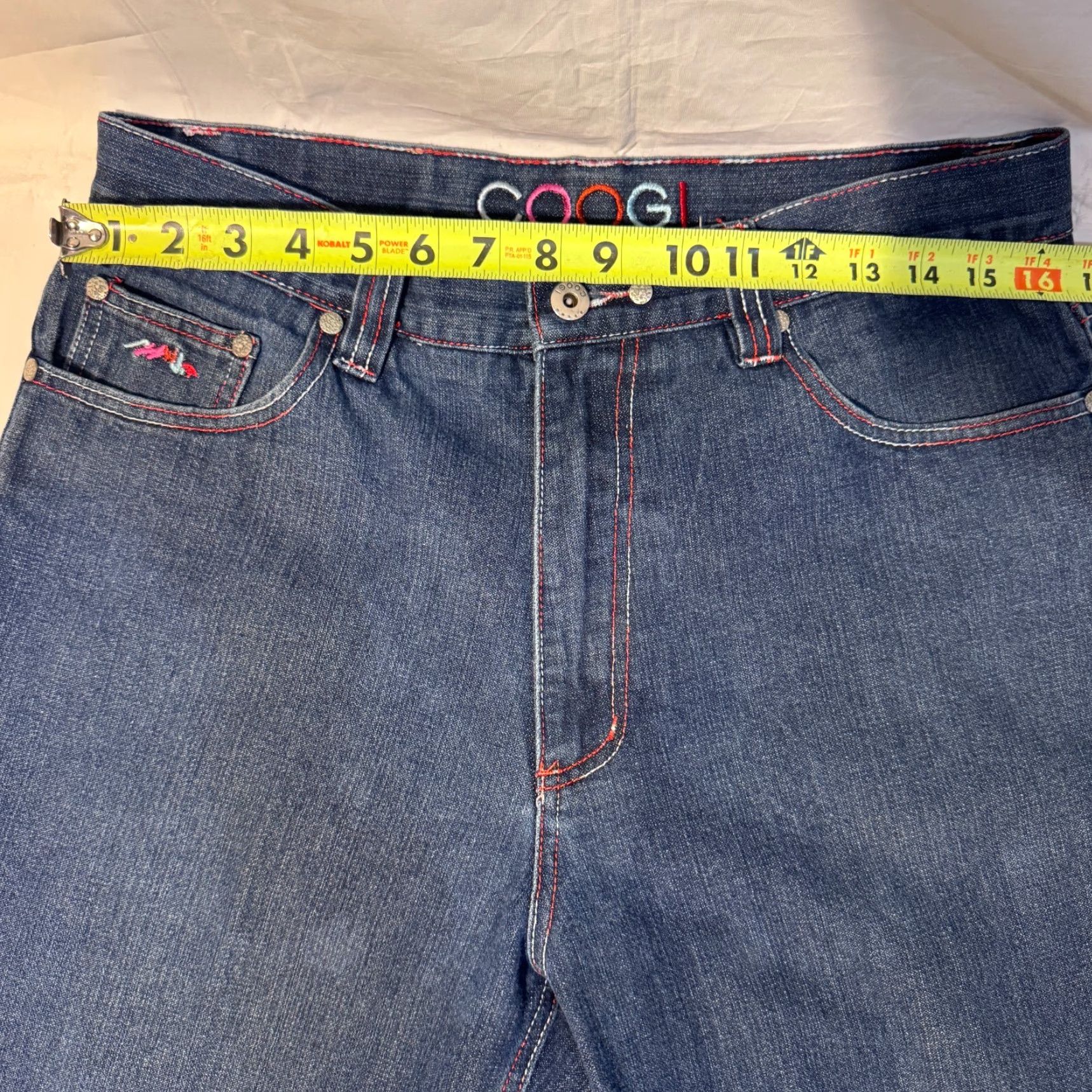 Coogi VINTAGE COOGI Jeans 34x32 5-Pocket Denim Straight Inseam 32 Hawaiian Y2K Embroidered Back Pocket Men Men’s Size US 34 / EU 50 - 6 Thumbnail