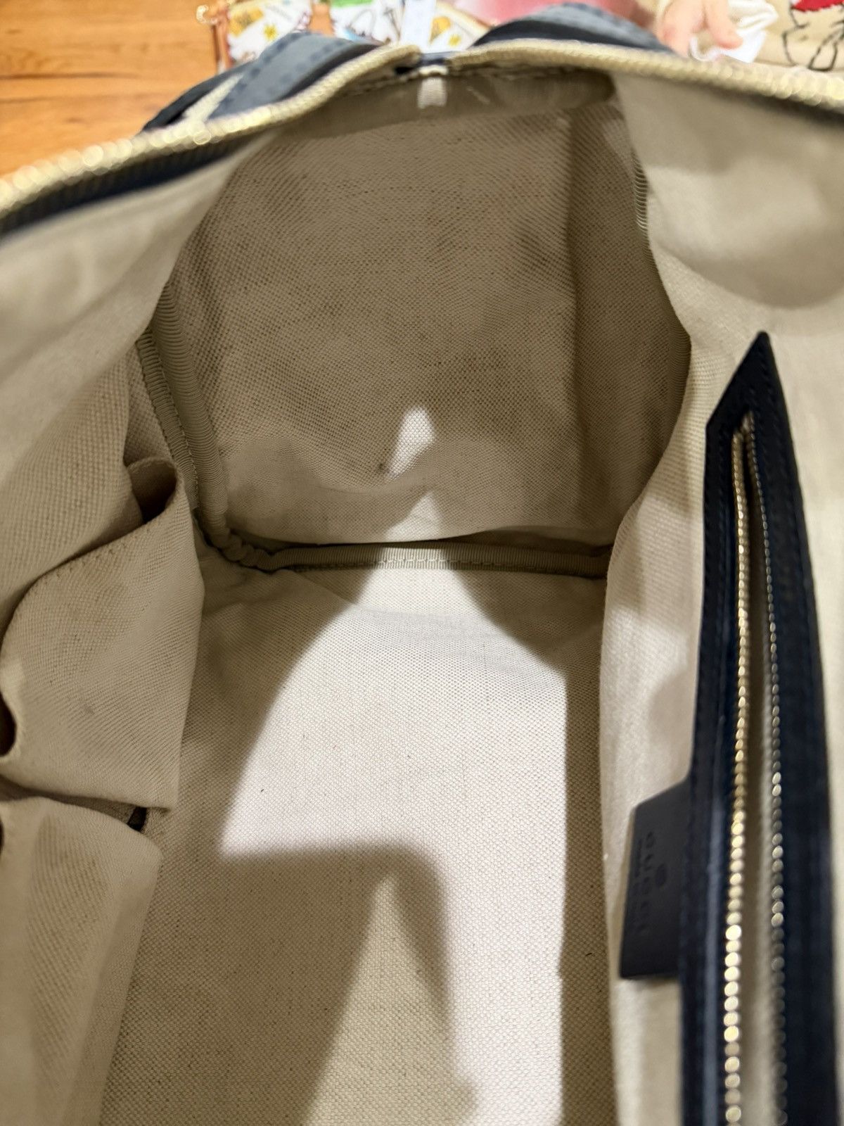 Gucci Gucci GG Canvas Boston Navy Medium Size ONE SIZE - 14 Thumbnail