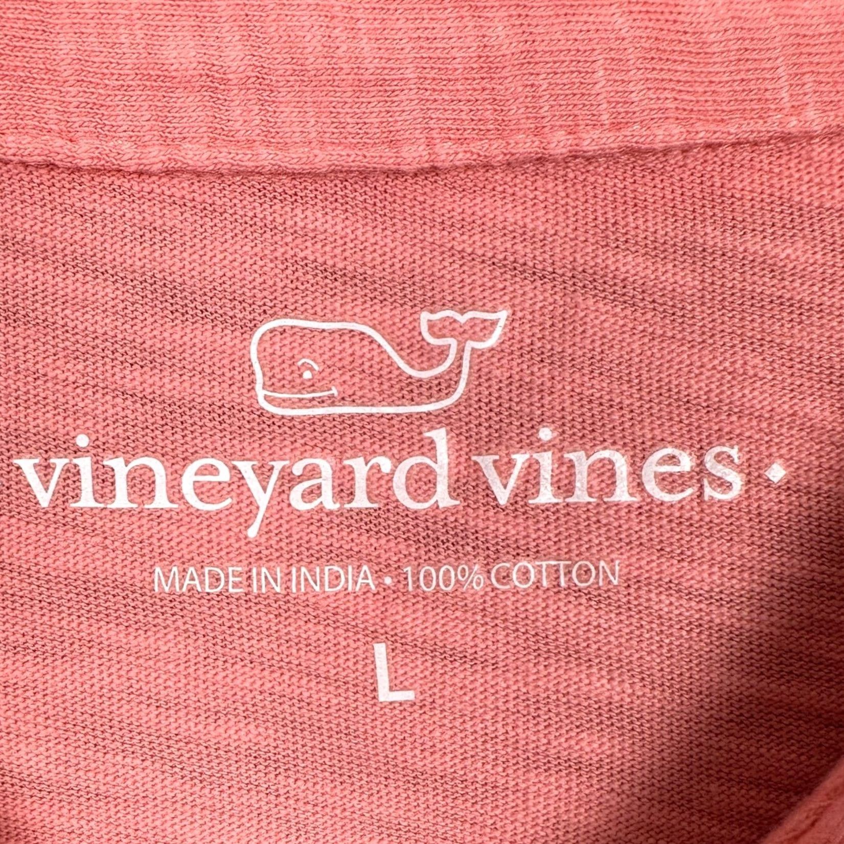 Vineyard Vines VINEYARD VINES Polo Shirt Mens Large Coral Pink Short Sleeve Pocket EUC Size US L / EU 52-54 / 3 - 4 Thumbnail