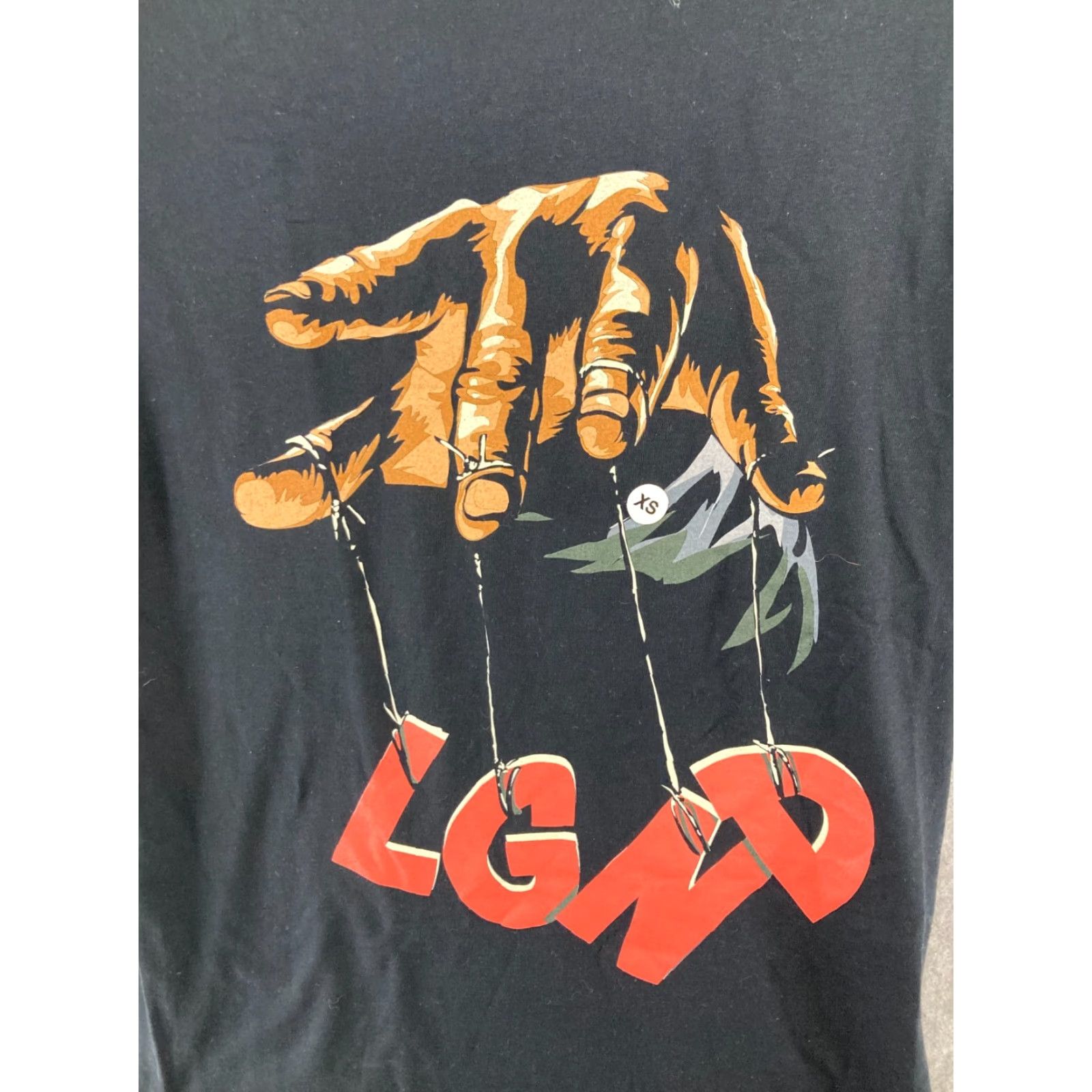 Vintage LGND Mens Band TShirt XS Black Puppet USA PRINTED Shirt XS Mens Black Band LGND Supply Co Size US XS / EU 42 / 0 - 4 Thumbnail