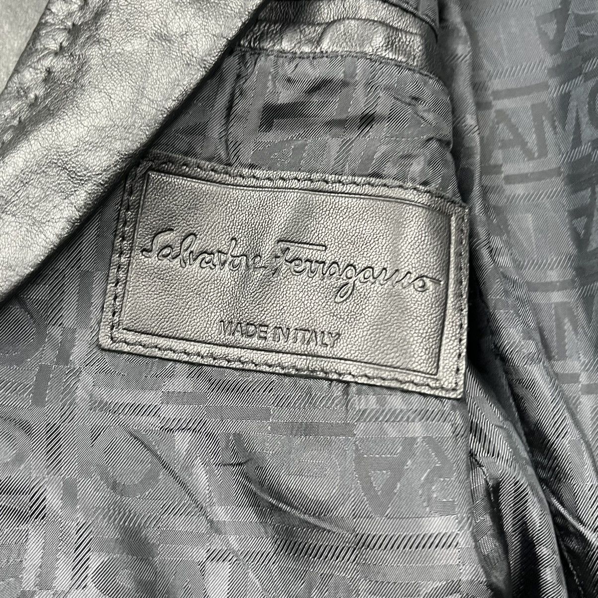 Salvatore Ferragamo Salvatore Ferragamo - Leather Blazer - Jacket Size US M / EU 48-50 / 2 - 13 Thumbnail