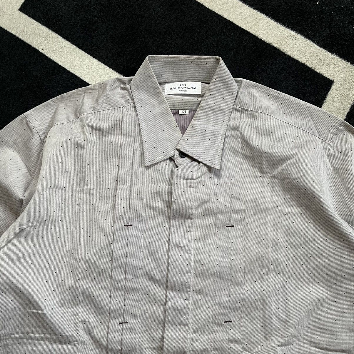 Balenciaga Balenciaga Paris Pleated Dress Shirt — EB Era Size US L / EU 52-54 / 3 - 4 Thumbnail