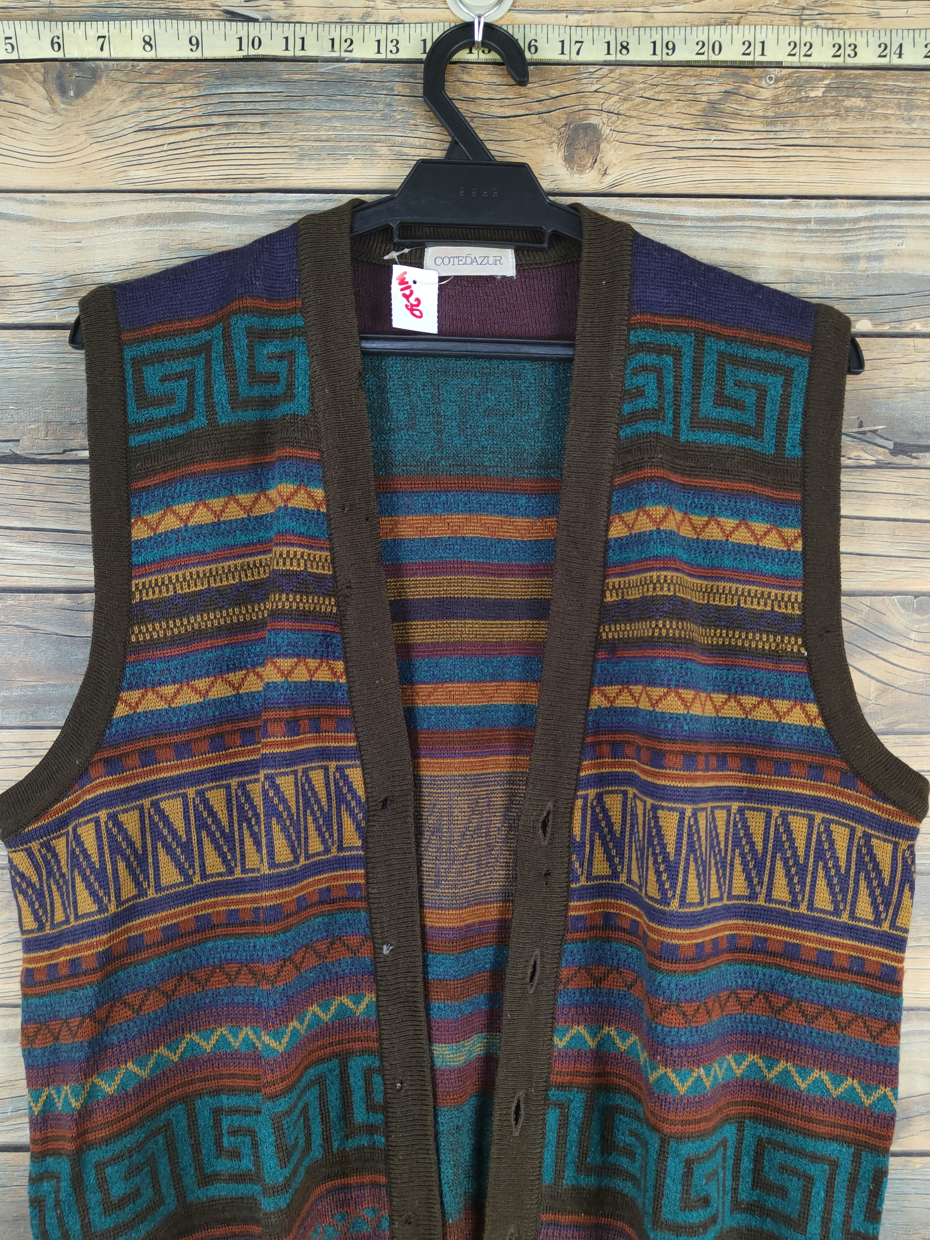 Homespun Knitwear Cotedazur Dark Brown Vest knitwear #W1230 Size US M / EU 48-50 / 2 - 3 Thumbnail