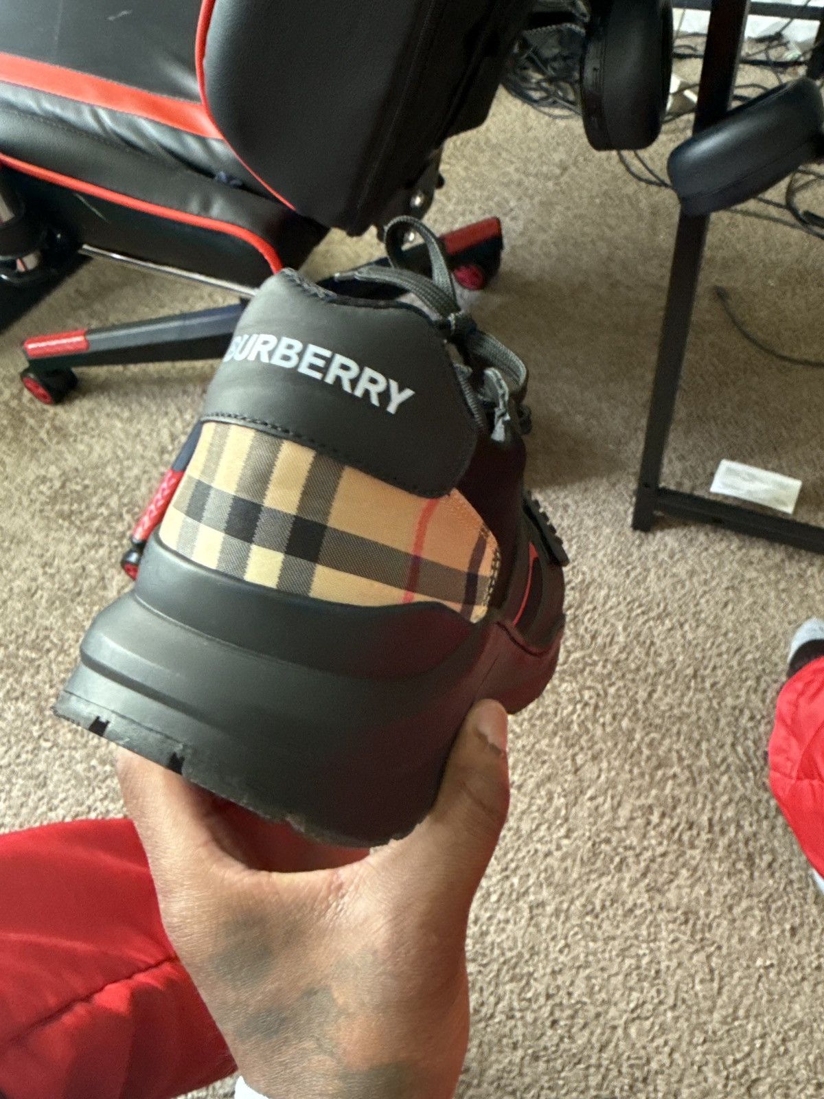 Burberry Burberry check suede leather Size US 9 / EU 42 - 7 Thumbnail