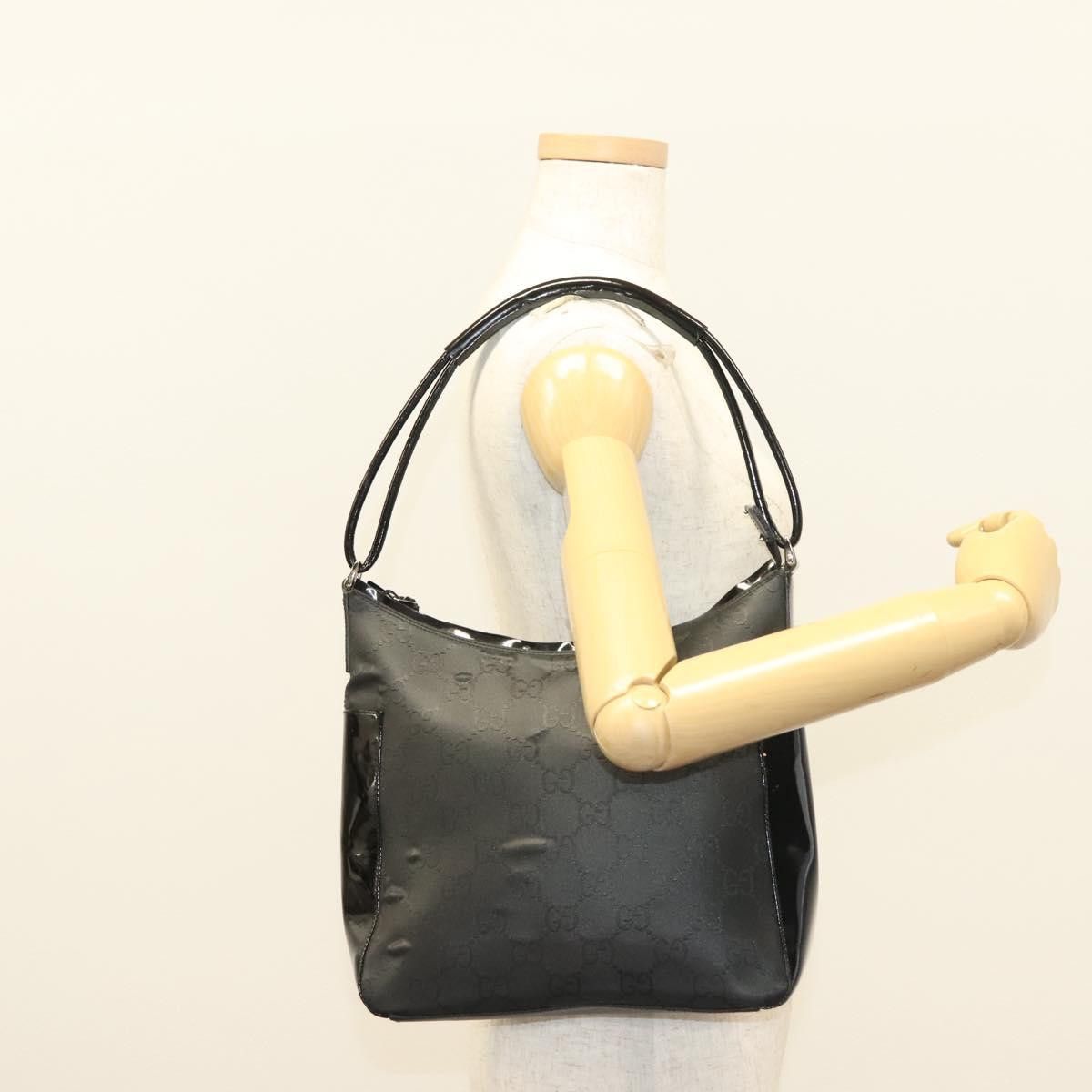 Gucci GUCCI GG Canvas Shoulder Bag Nylon Outlet Black Silver Size ONE SIZE - 23 Thumbnail
