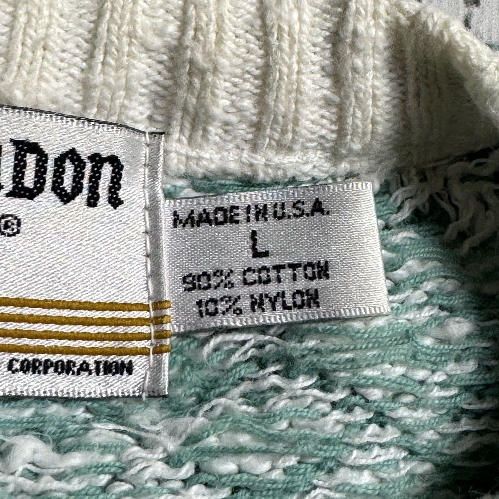 London Fog VTG London Fog Geometric Crewneck Sweater - Multicolor Cotton Knit - Men's L Pullover, Heavyweight, 90s London USA Theme Size US L / EU 52-54 / 3 - 4 Thumbnail