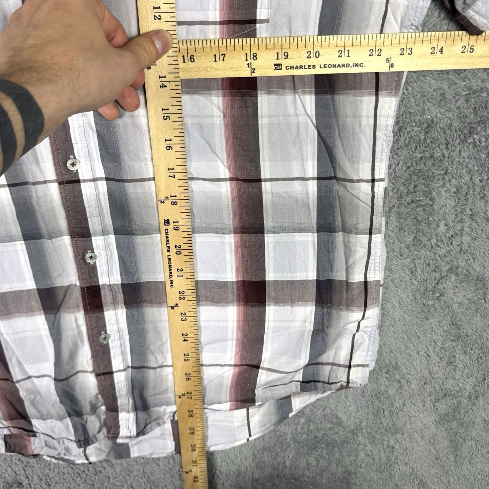 Vintage VINTAGE 7 Diamonds Shirt Mens XXL 2XL Plaid Short Sleeve Flip Cuff Preppy Casual 80s 90s Size US XXL / EU 58 / 5 - 4 Thumbnail
