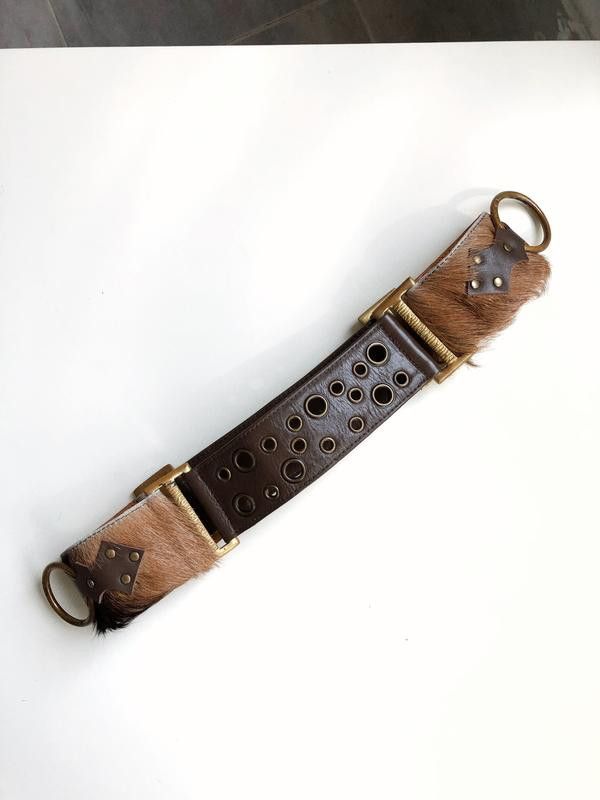 Beauty Beast y2k Chick On A Mission Fur & Leather Belt (S) Size ONE SIZE - 5 Thumbnail