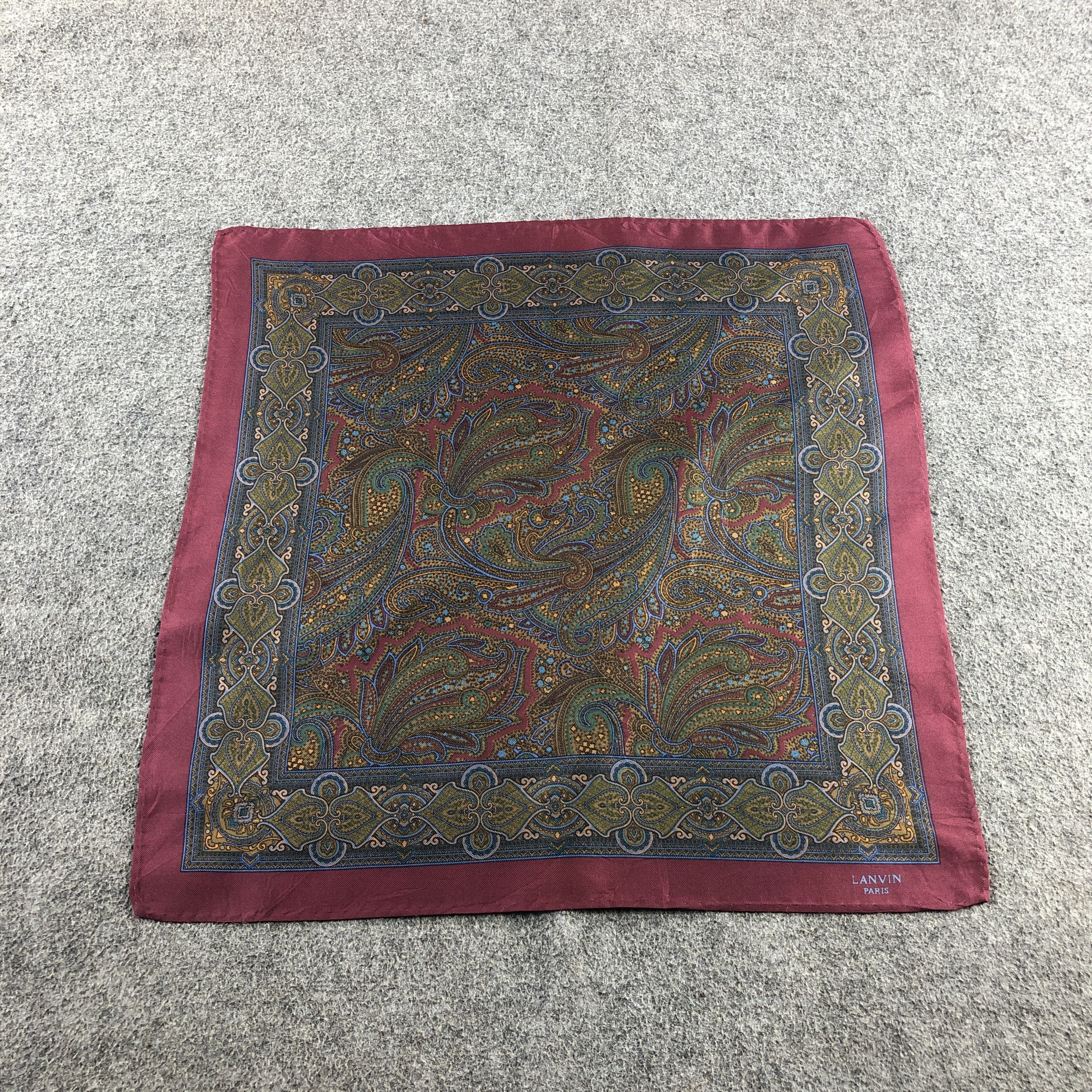 Lanvin Lanvin Paisley Handkerchief Neckerchief Bandana H2775 Size ONE SIZE - 2 Thumbnail